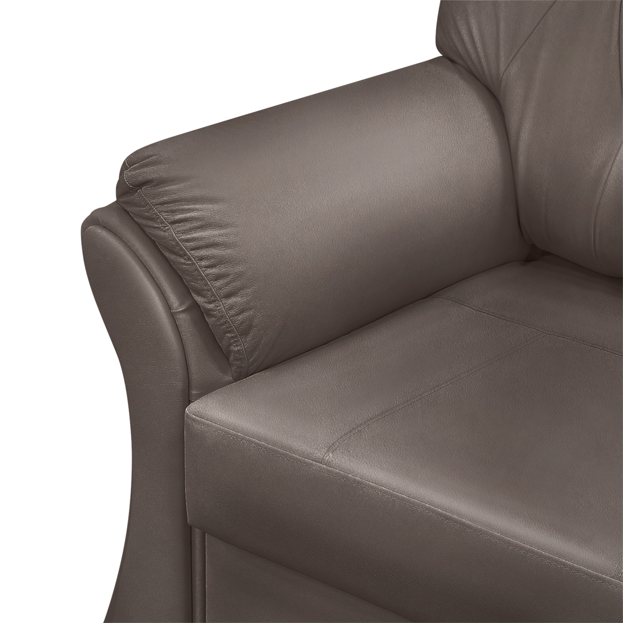 Кресло ФС Ноа натуральная кожа 110x98x95 серое, цвет нержавеющая сталь - фото 3