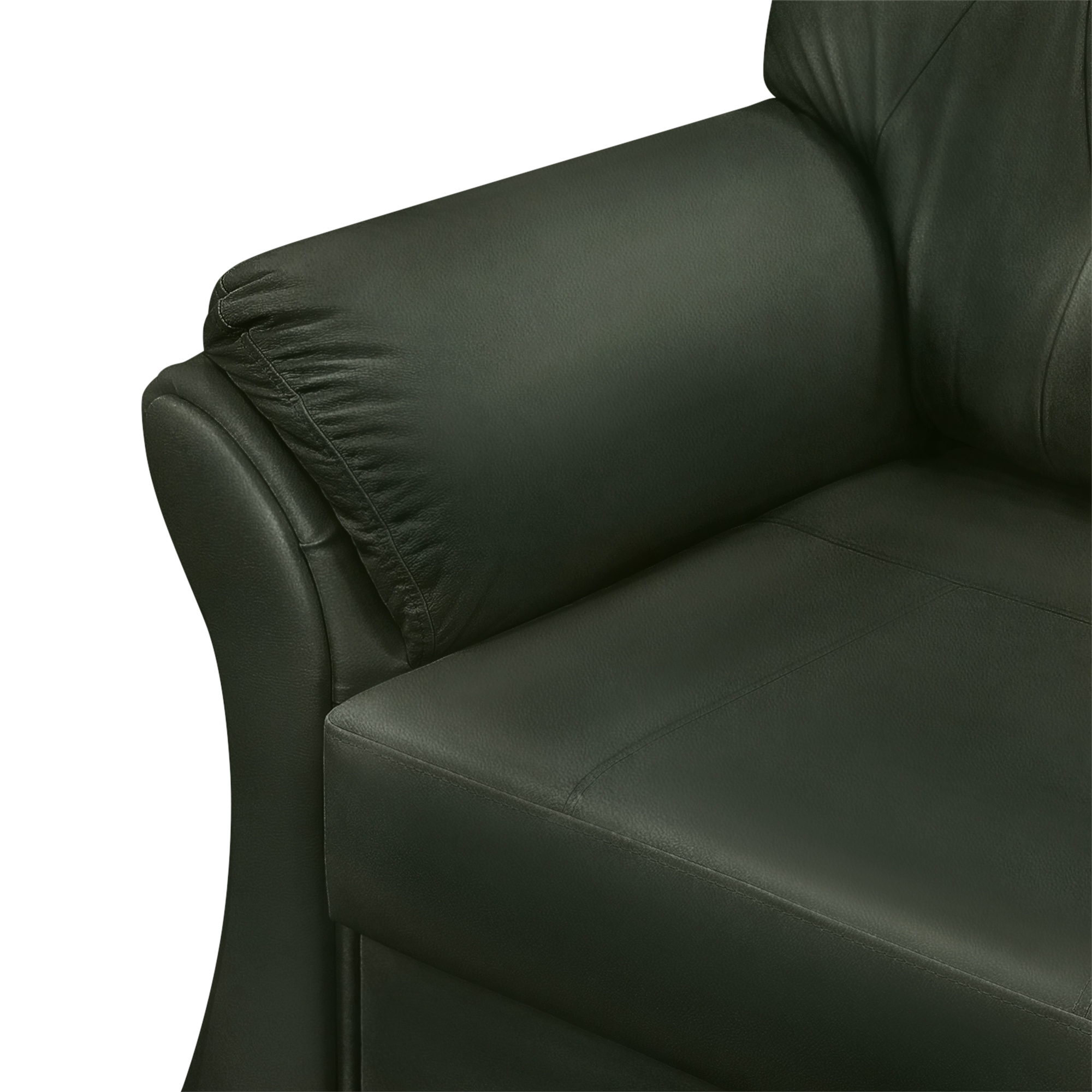 Кресло ФС Ноа натуральная кожа зелено-матовый 110x98x95, цвет нержавеющая сталь - фото 3