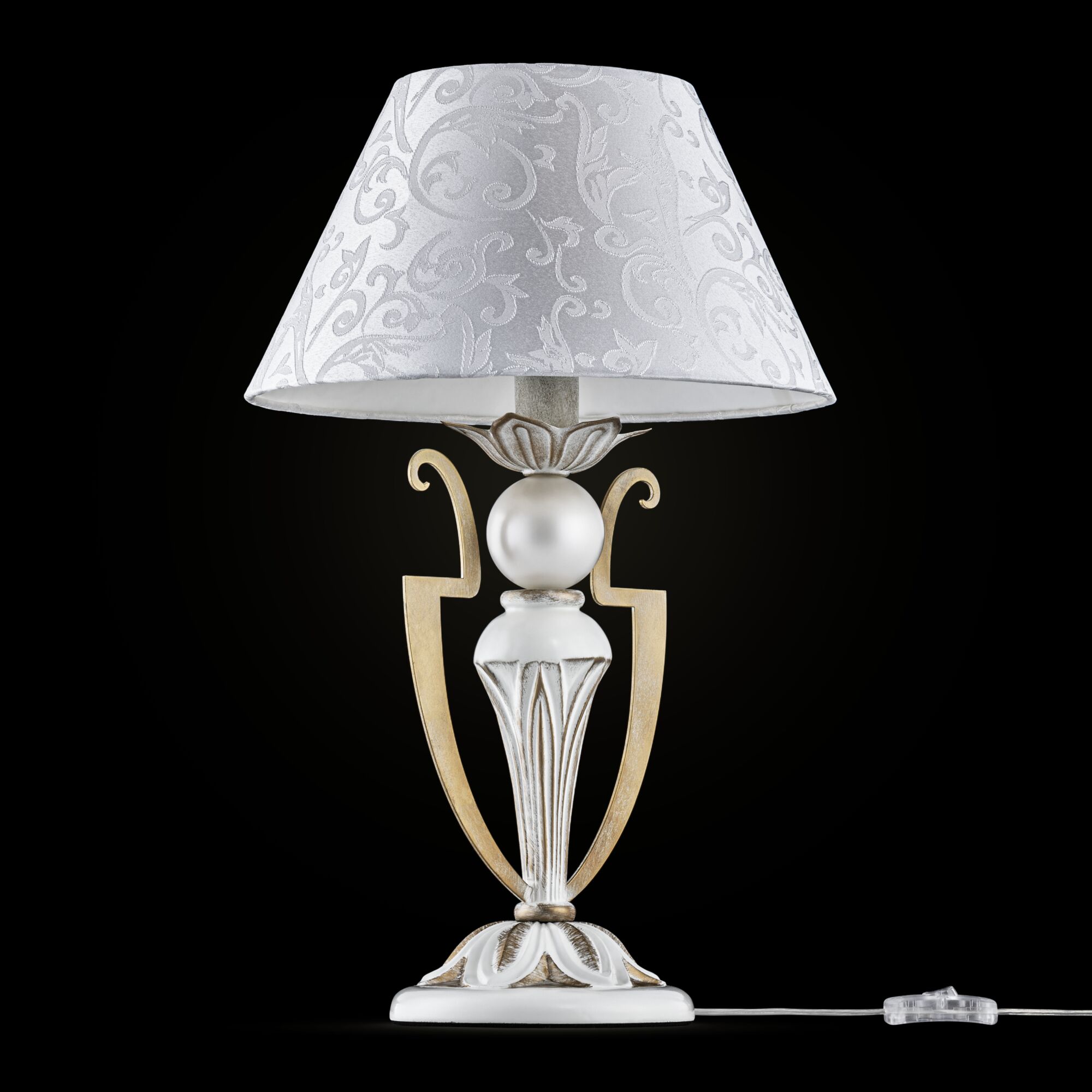 фото Настольная лампа maytoni elegant arm004-11-w 1хe14х40w белый с золотом