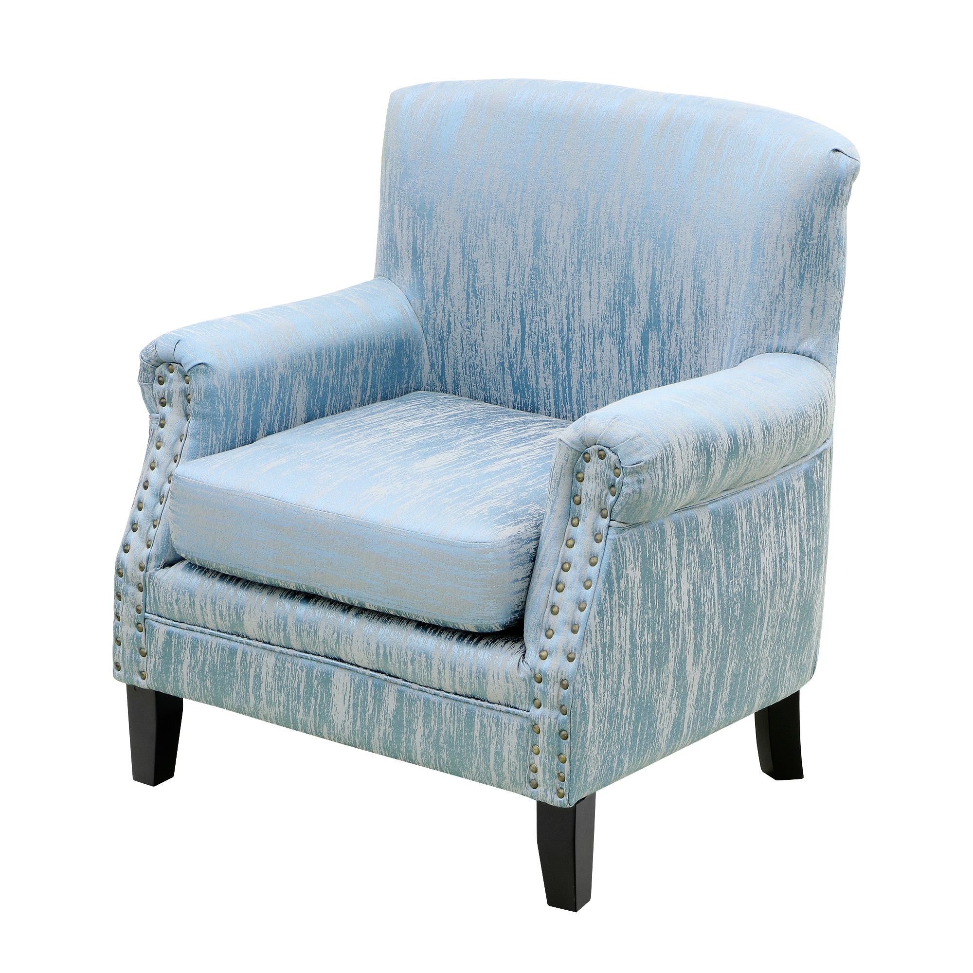Кресло Deko 70х74х78,5 см с подушками серо-голубой