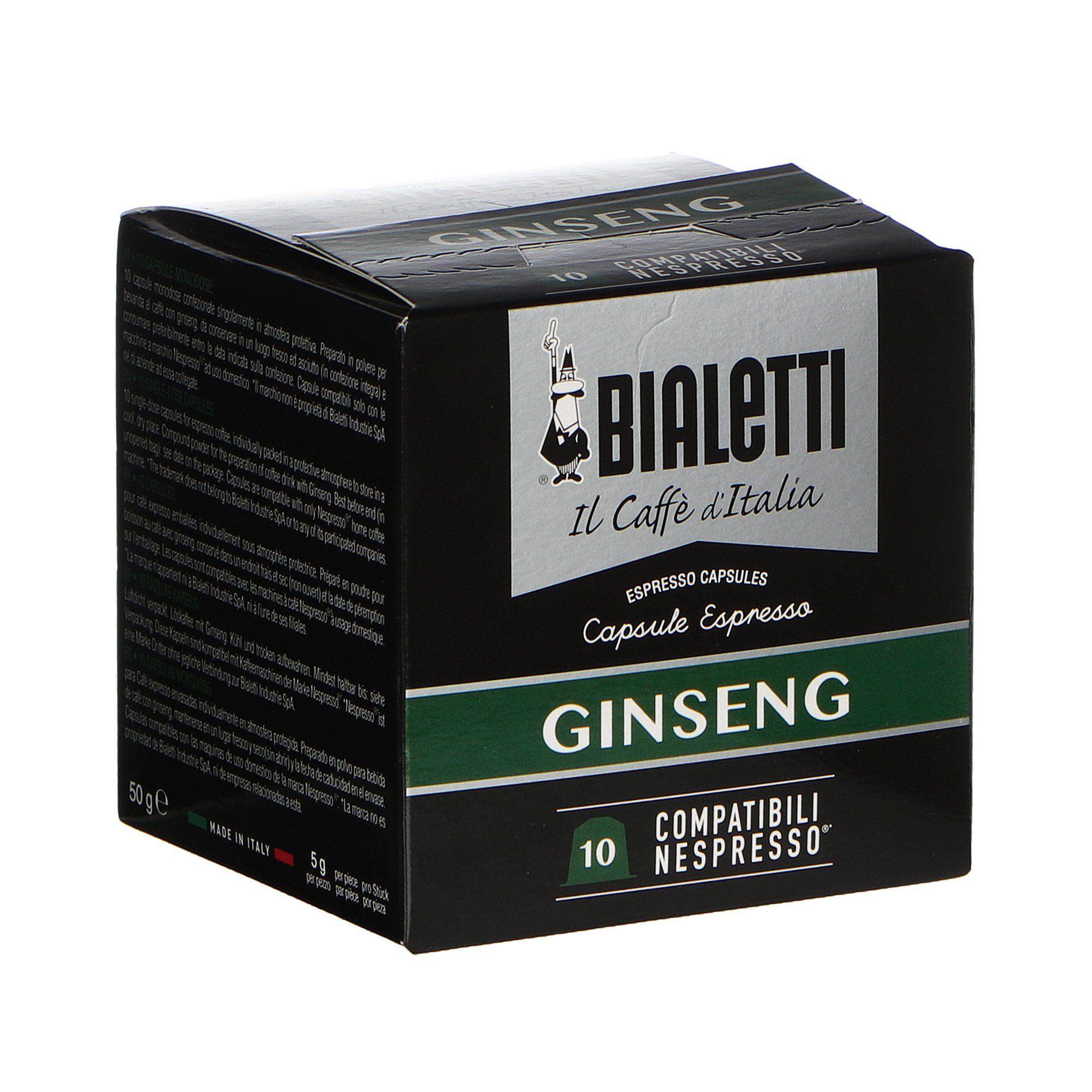 фото Кофе в капсулах bialetti ginseng nespresso 10 шт