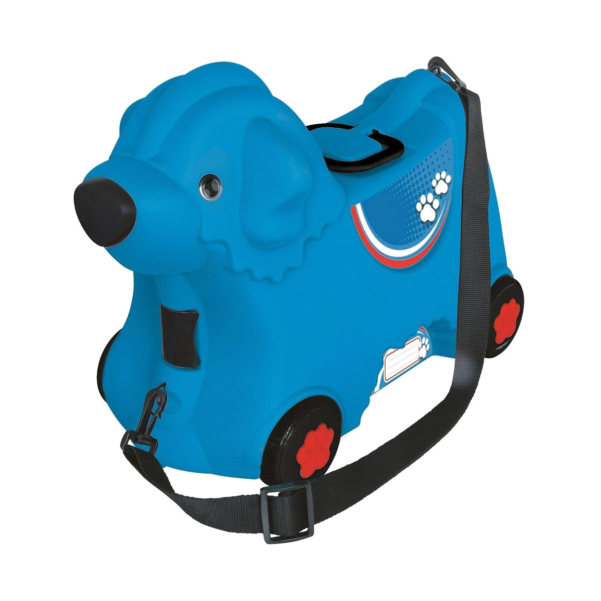 фото Детский чемодан big на колесиках собачка синий