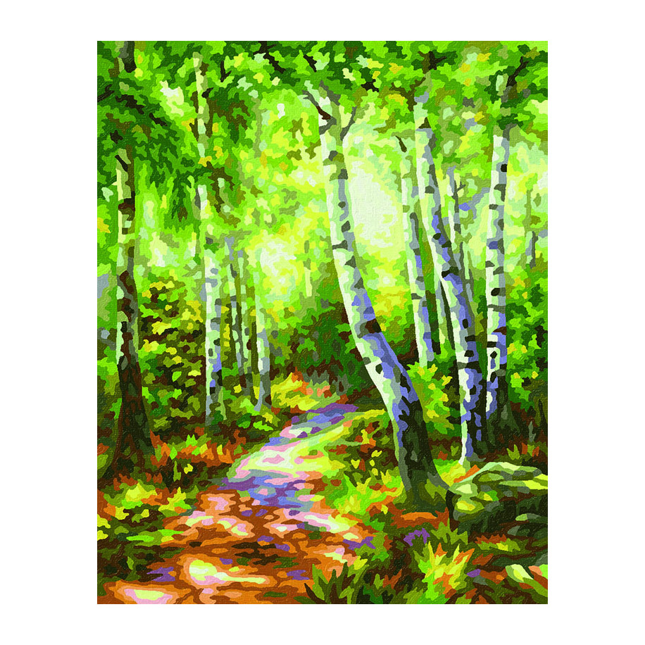 Набор для живописи по номерам Березовый лес 24x30 см