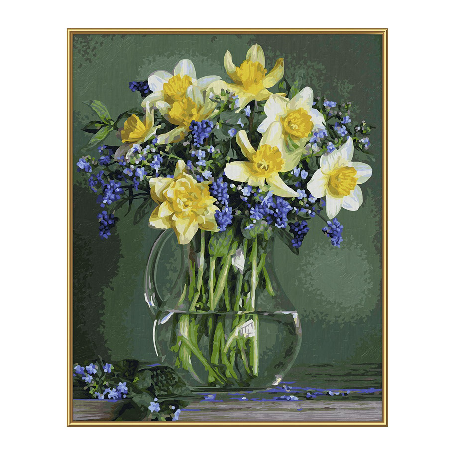 фото Набор для живописи по номерам букет весенних цветов 40x50 см schipper