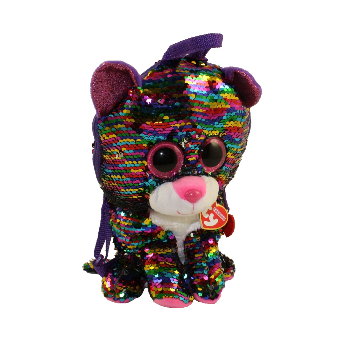 Рюкзак TY игрушка Дотти леопард многоцветный с пайетками