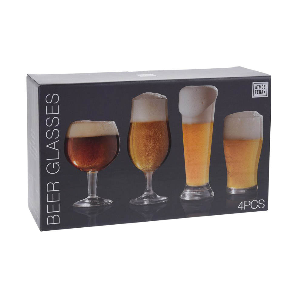 Набор стаканов для пива  ATMOSFERA CC7000700 4 шт, цвет прозрачный - фото 6