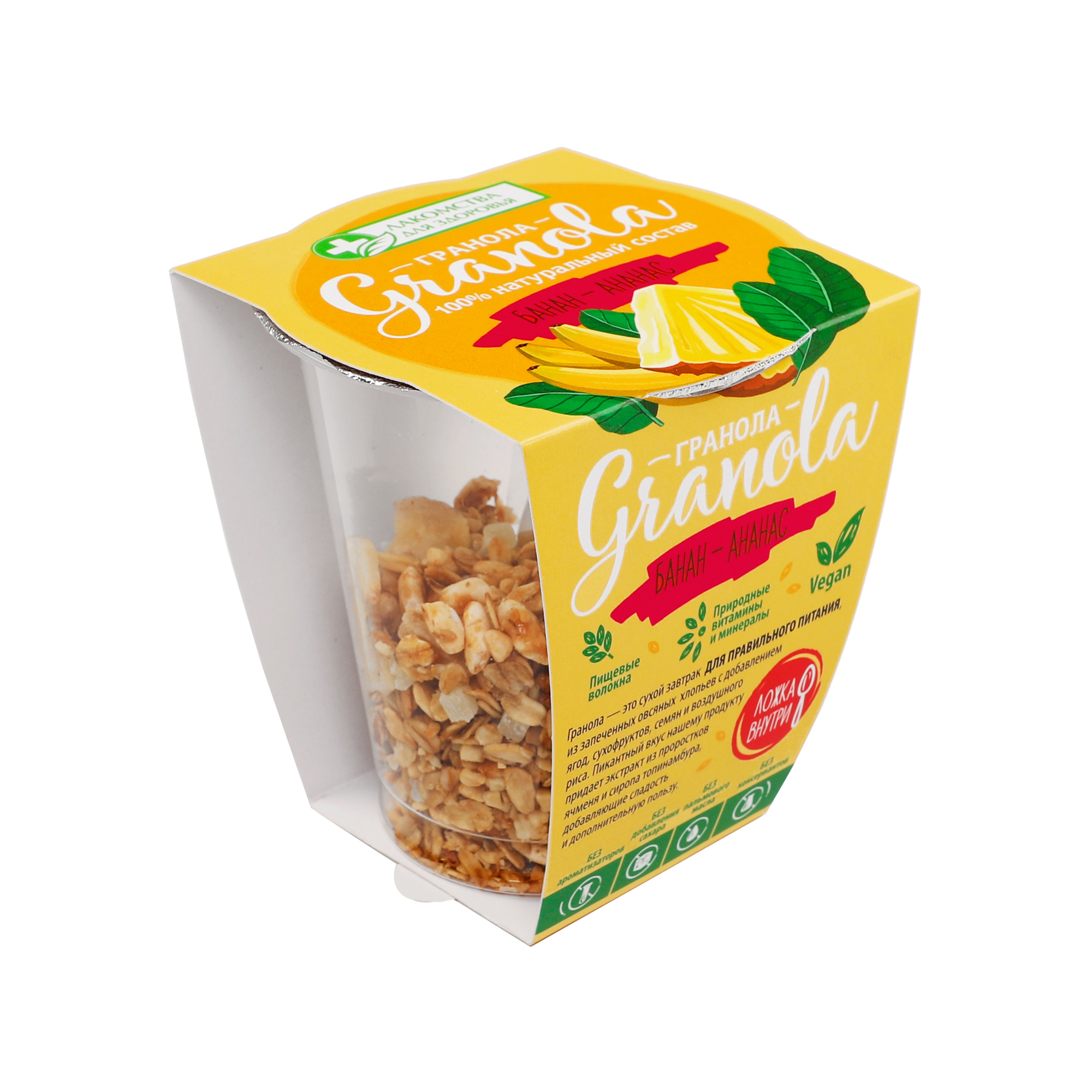 

Сухой завтрак Лакомства для здоровья Банан, ананас 60 г