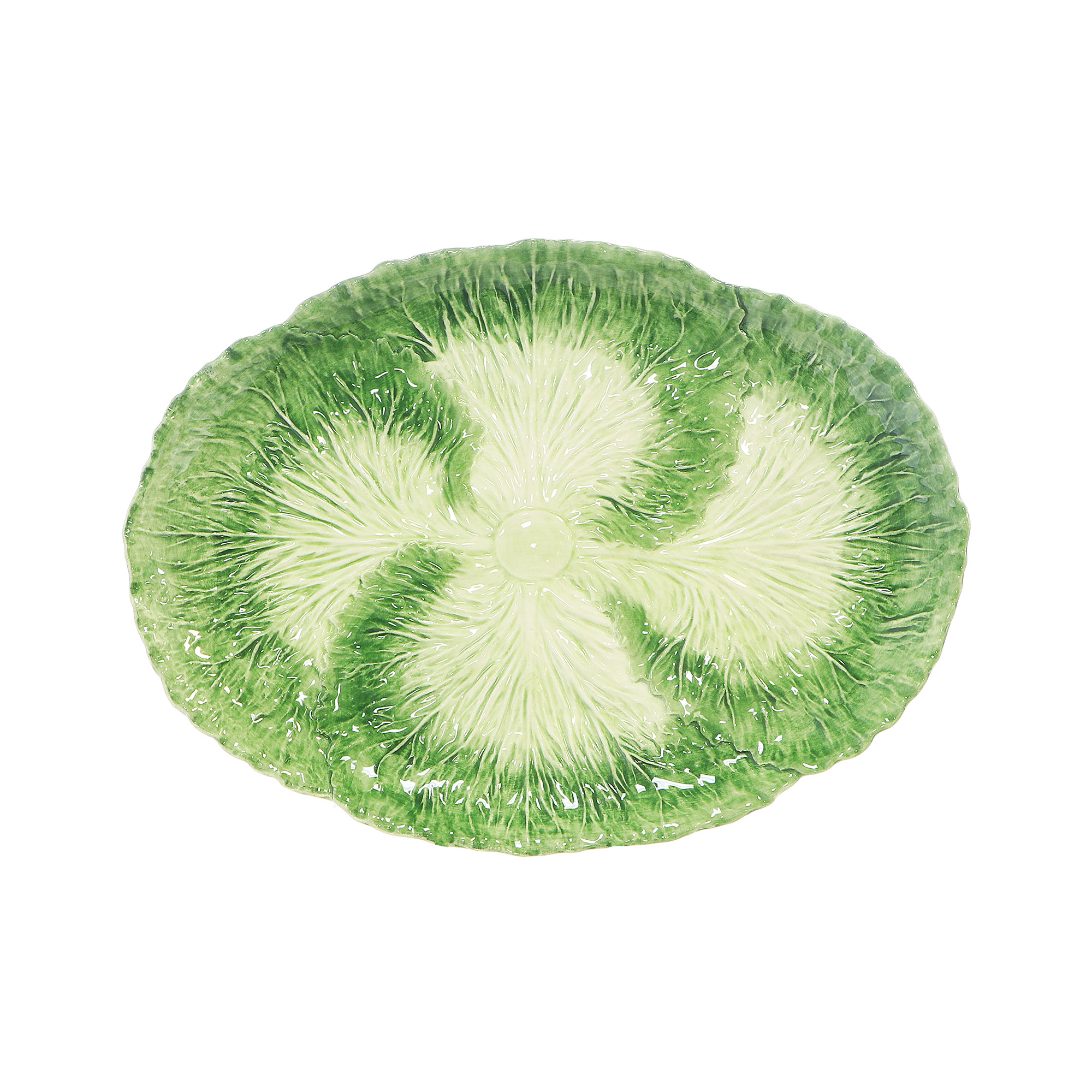 Блюдо сервировочное Annaluma Капуста 39х28 см, цвет зелёный - фото 2