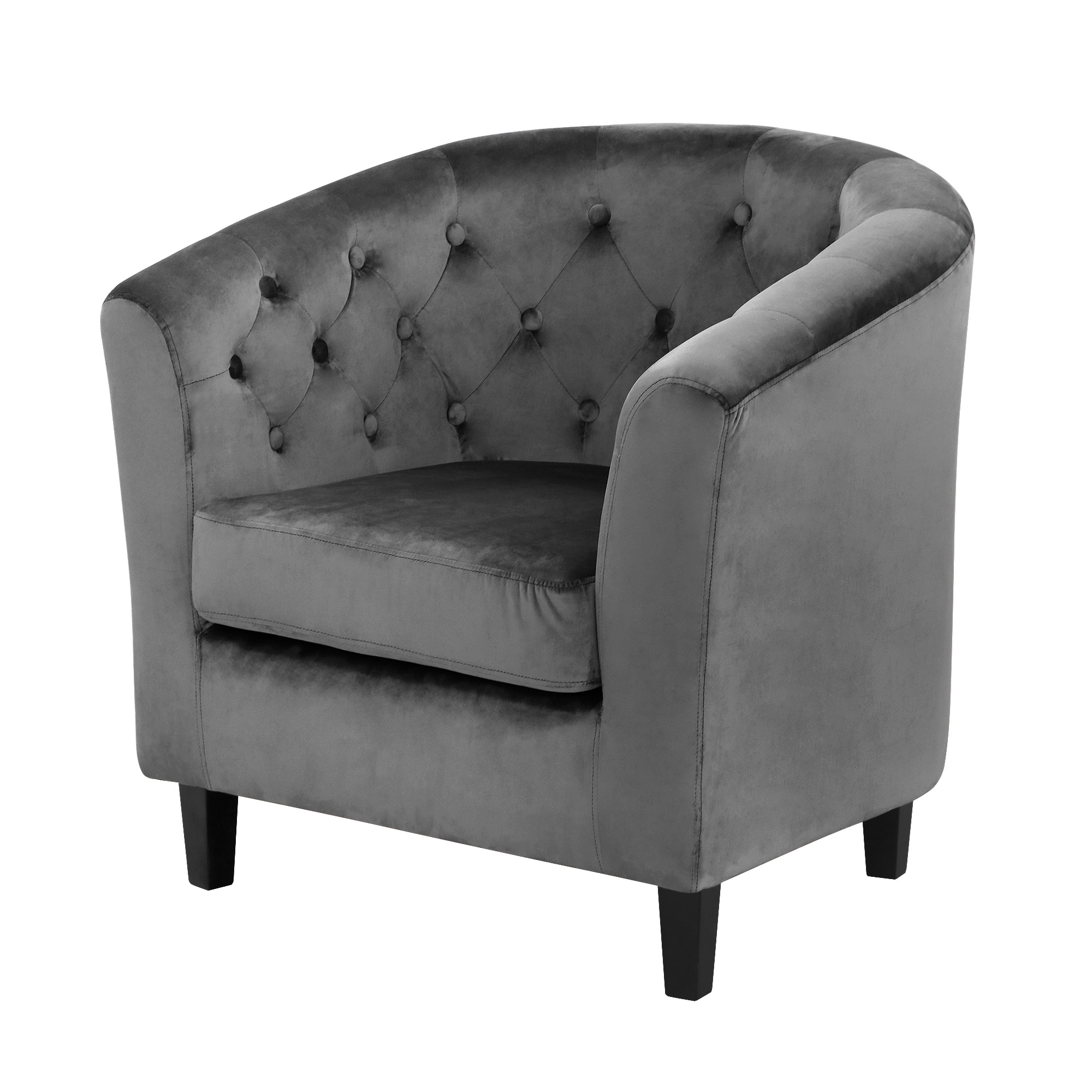 Кресло Shanshi Оливия серое 72x63x71cm, цвет серый - фото 1