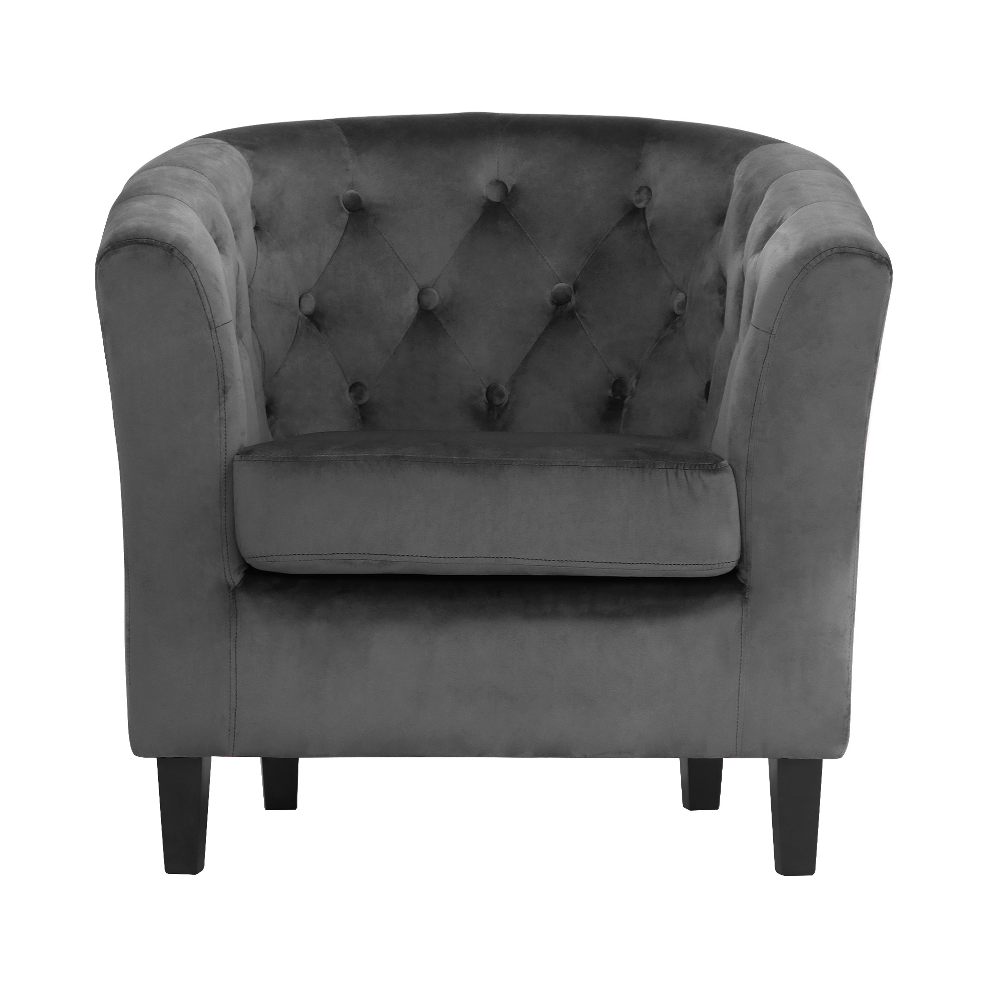 Кресло Shanshi Оливия серое 72x63x71cm, цвет серый - фото 4