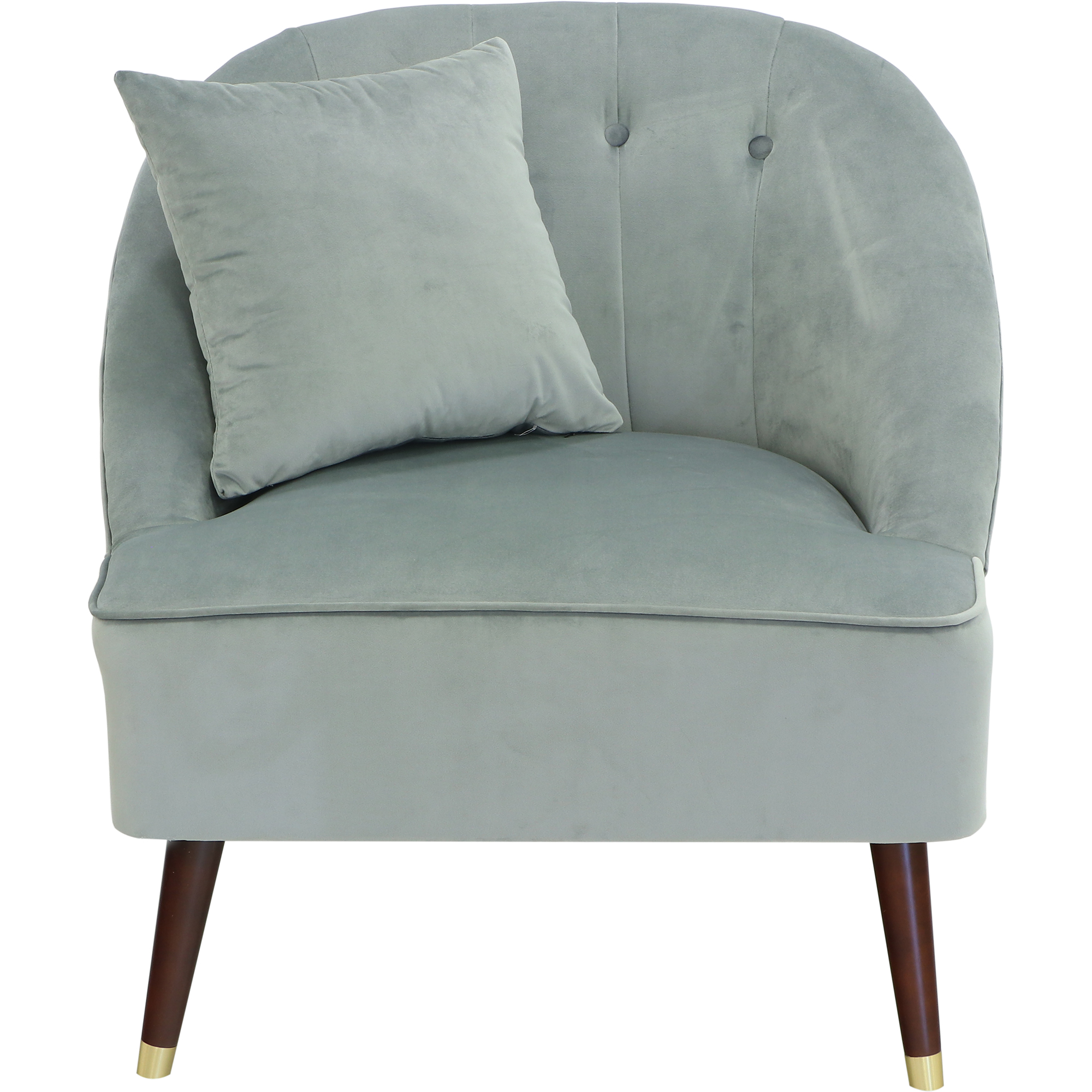 Кресло Shanshi Софи с подушкой серое 78х76х76см, цвет коричневый - фото 2