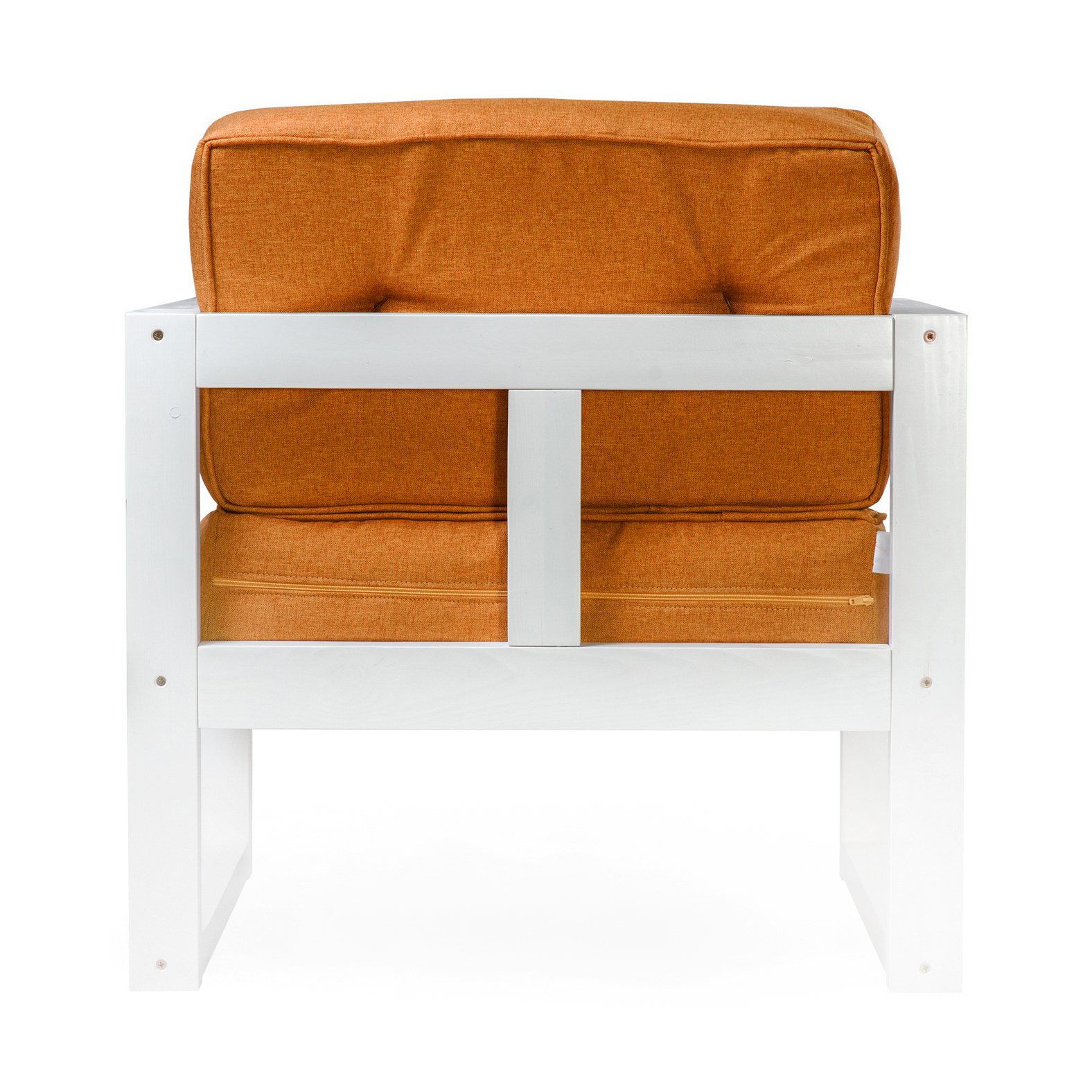 Кресло AS Алекс 80x73x65 белый/оранжевый, цвет белая эмаль - фото 5