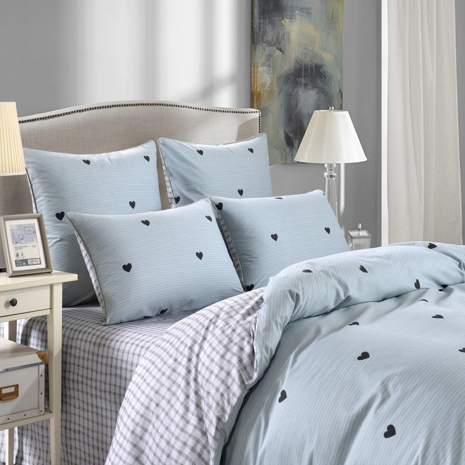 Комплект постельного белья Sofi De Marko Лайки изумруд 1.5 спальный (1.6-5334), цвет изумрудный, размер Полуторный - фото 9