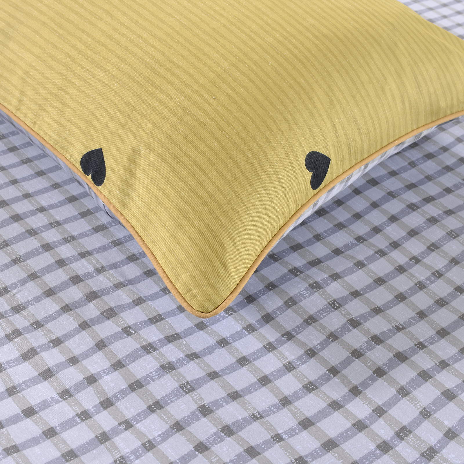 Комплект постельного белья Sofi De Marko Лайки Двуспальный евро (ЕВРО-5335), цвет желтый, размер Двуспальный евро - фото 7