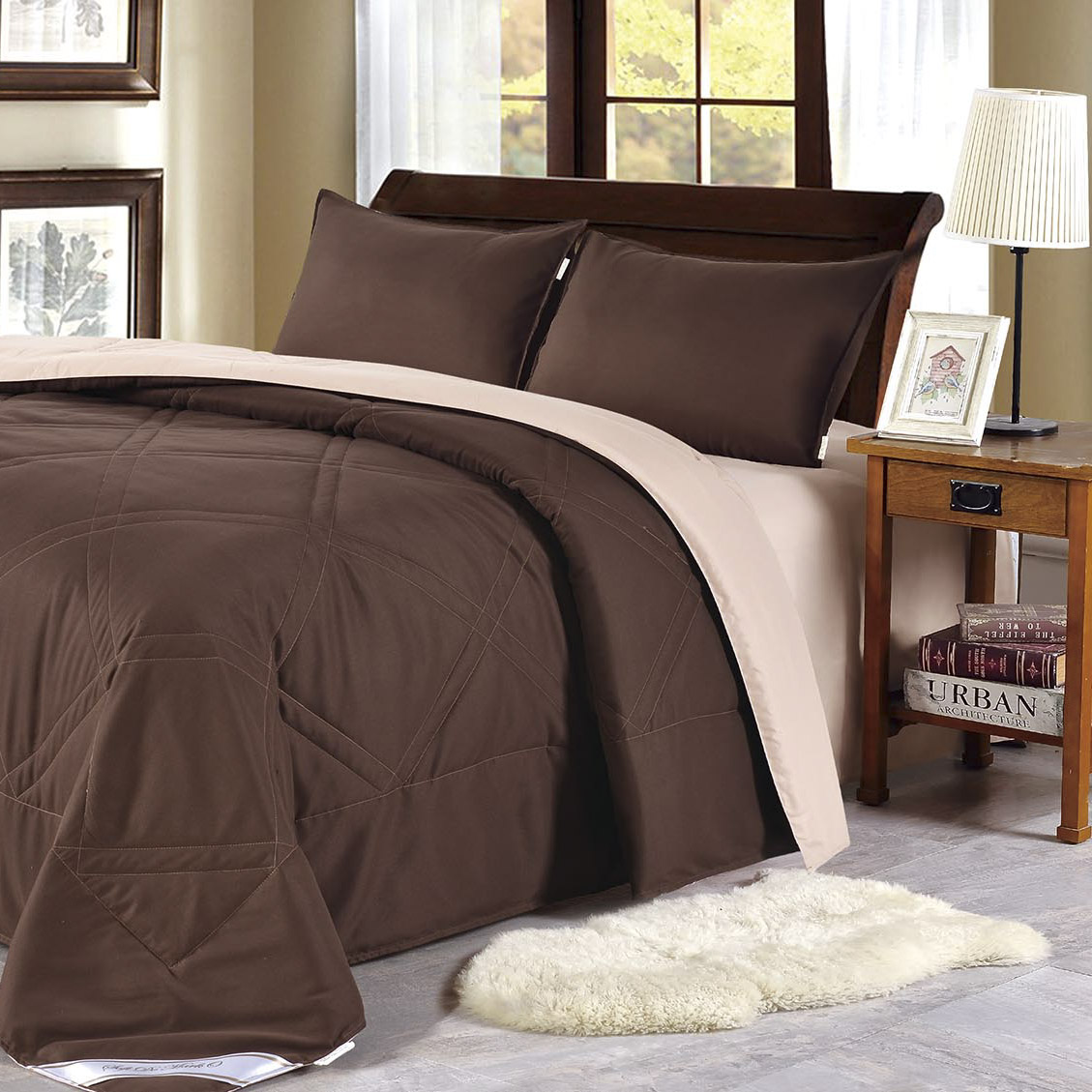 Комплект постельного белья с одеялом Sofi De Marko Валентино Евро (ЕВРО-КВ№1), цвет шоколад, размер Двуспальный евро - фото 1