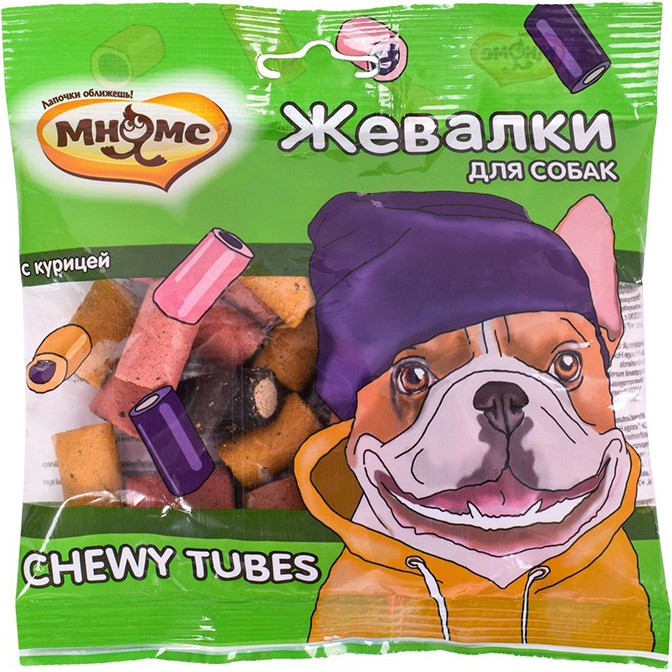 фото Лакомство для собак мнямс жевалки chewy tubes с курицей 150 г