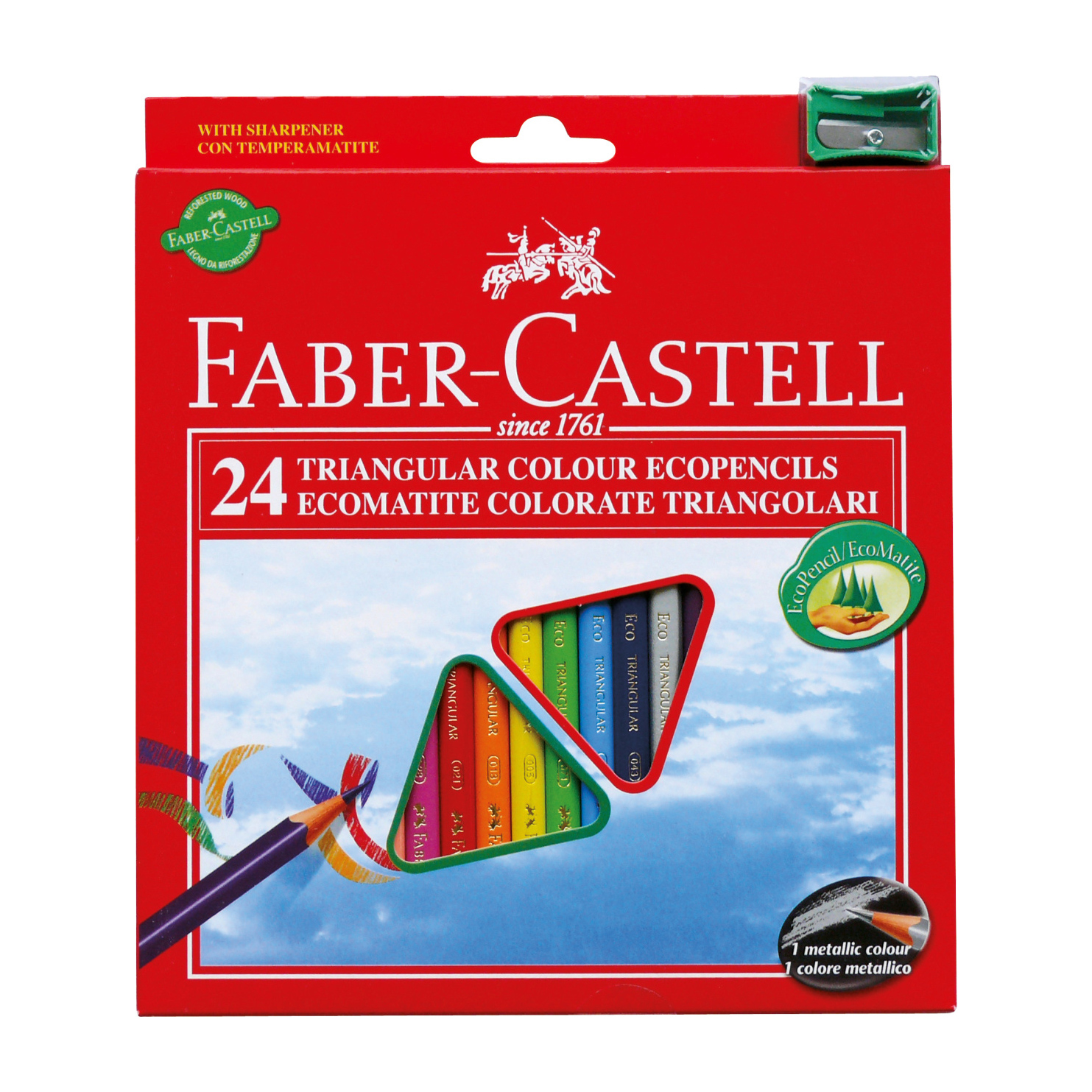 фото Набор цветных карандашей faber-castell 24 цвета с точилкой
