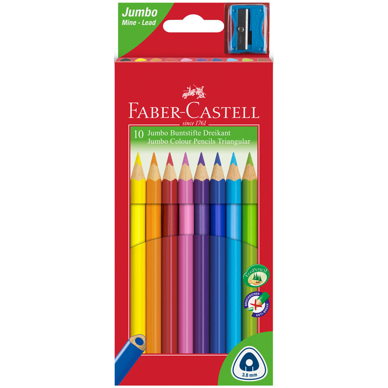 фото Карандаши цветные faber-castell jumbo 10 цветов