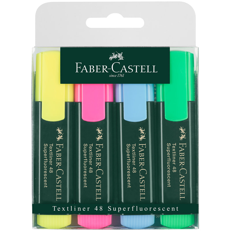 фото Набор текстовыделителей faber-castell 4 цвета 1-5 мм