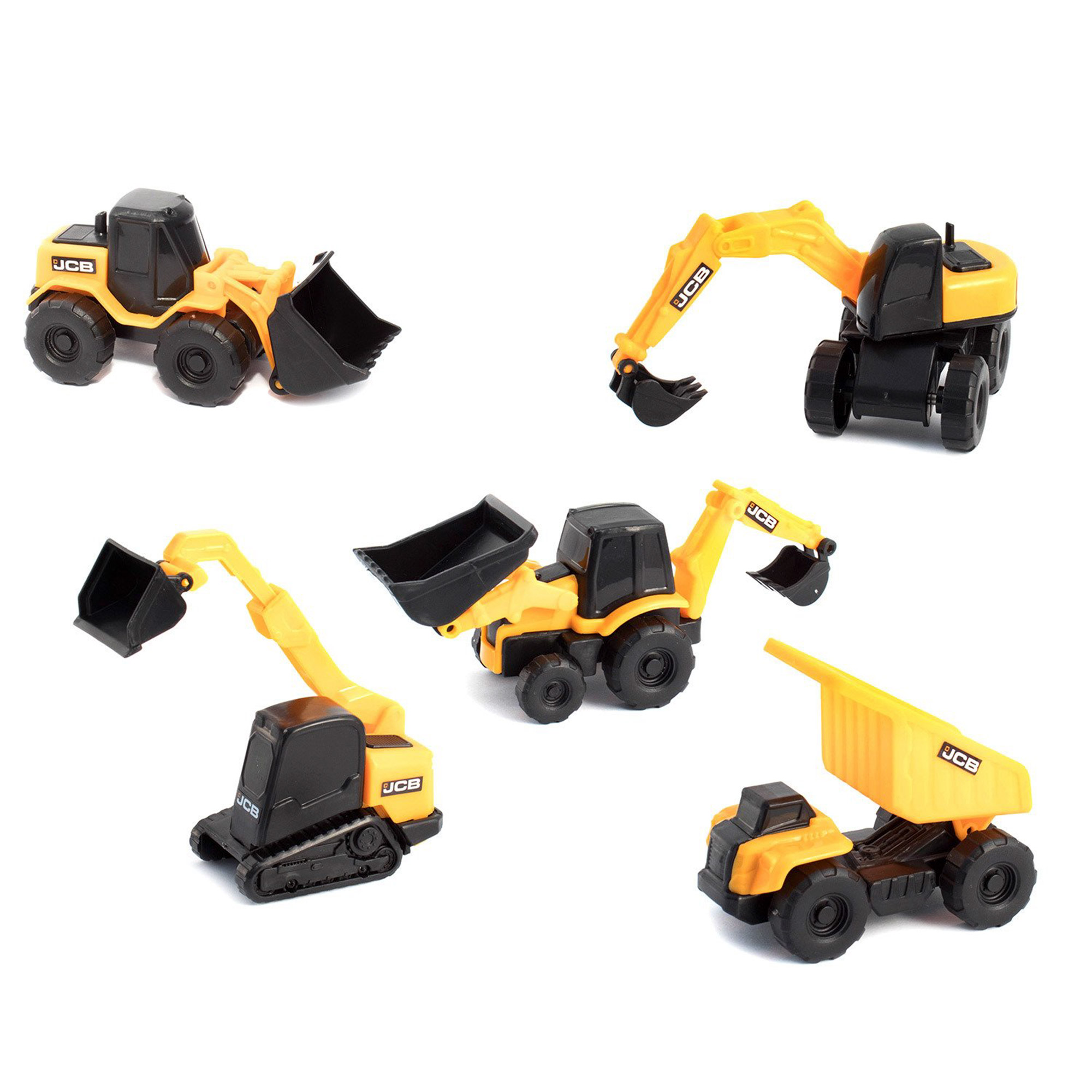 фото Набор jcb mini moverz строительная техника 5 предметов hti/jcb