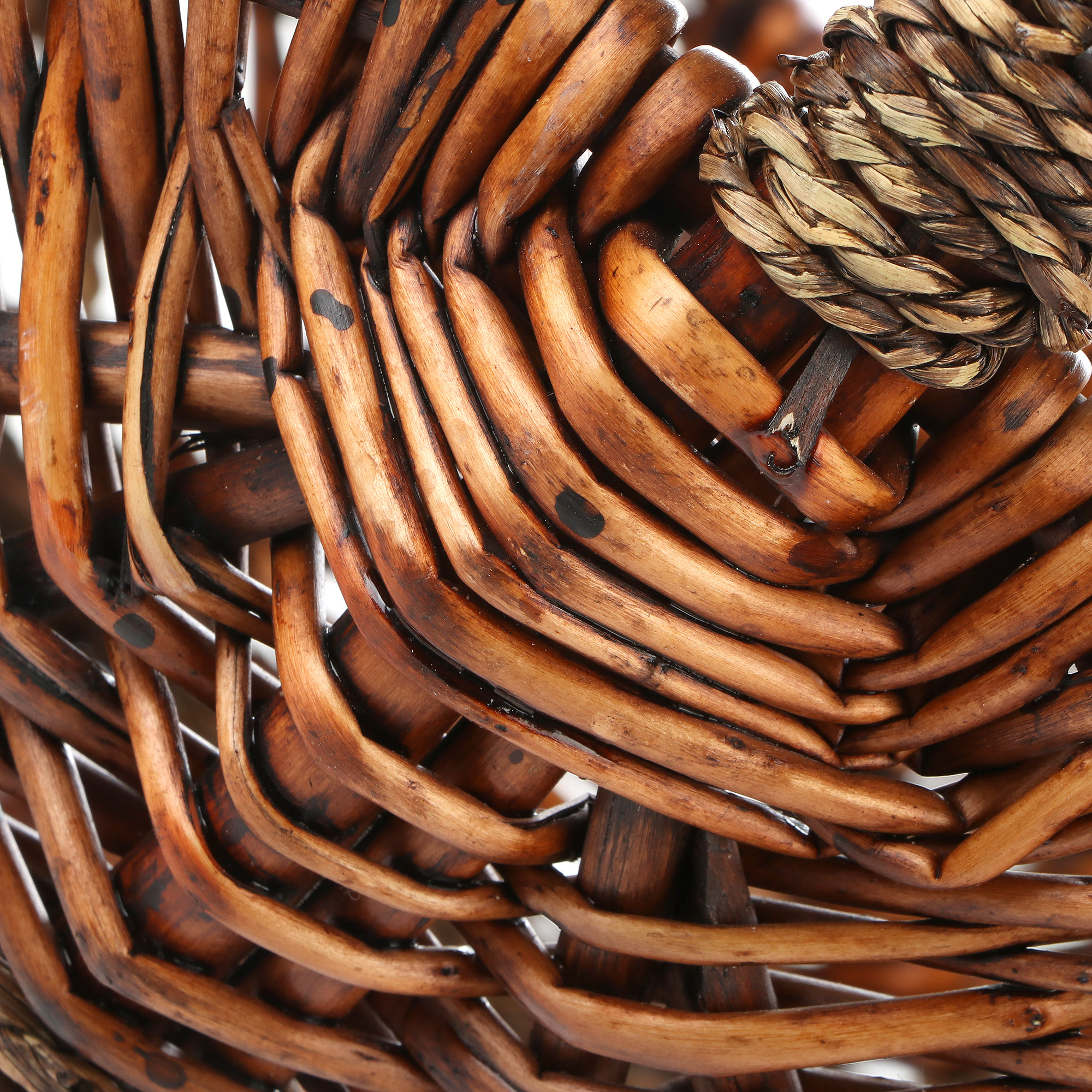 фото Корзина декоративная changfa коричневая овальная 1 ручка 40x33