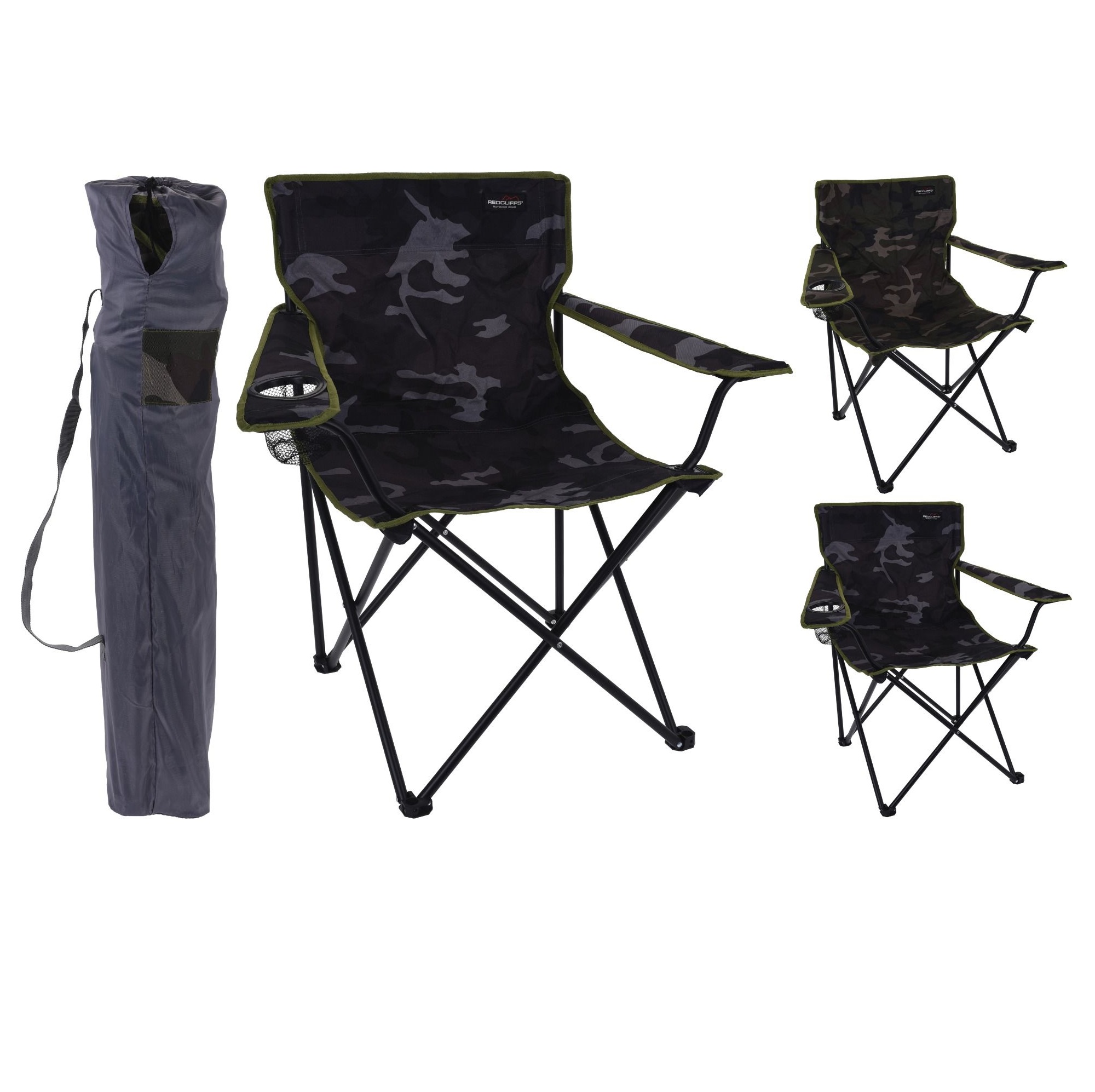 Кресло складное Koopman camping 81x51x42cm, цвет черный - фото 1