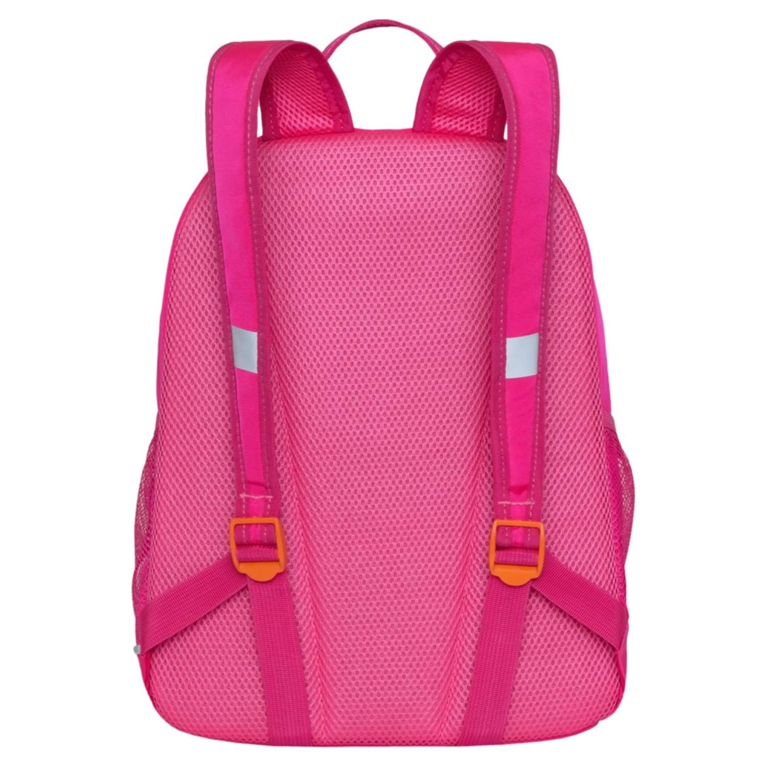 Рюкзак школьный Grizzly ярко-розовый, цвет зеленый - фото 3