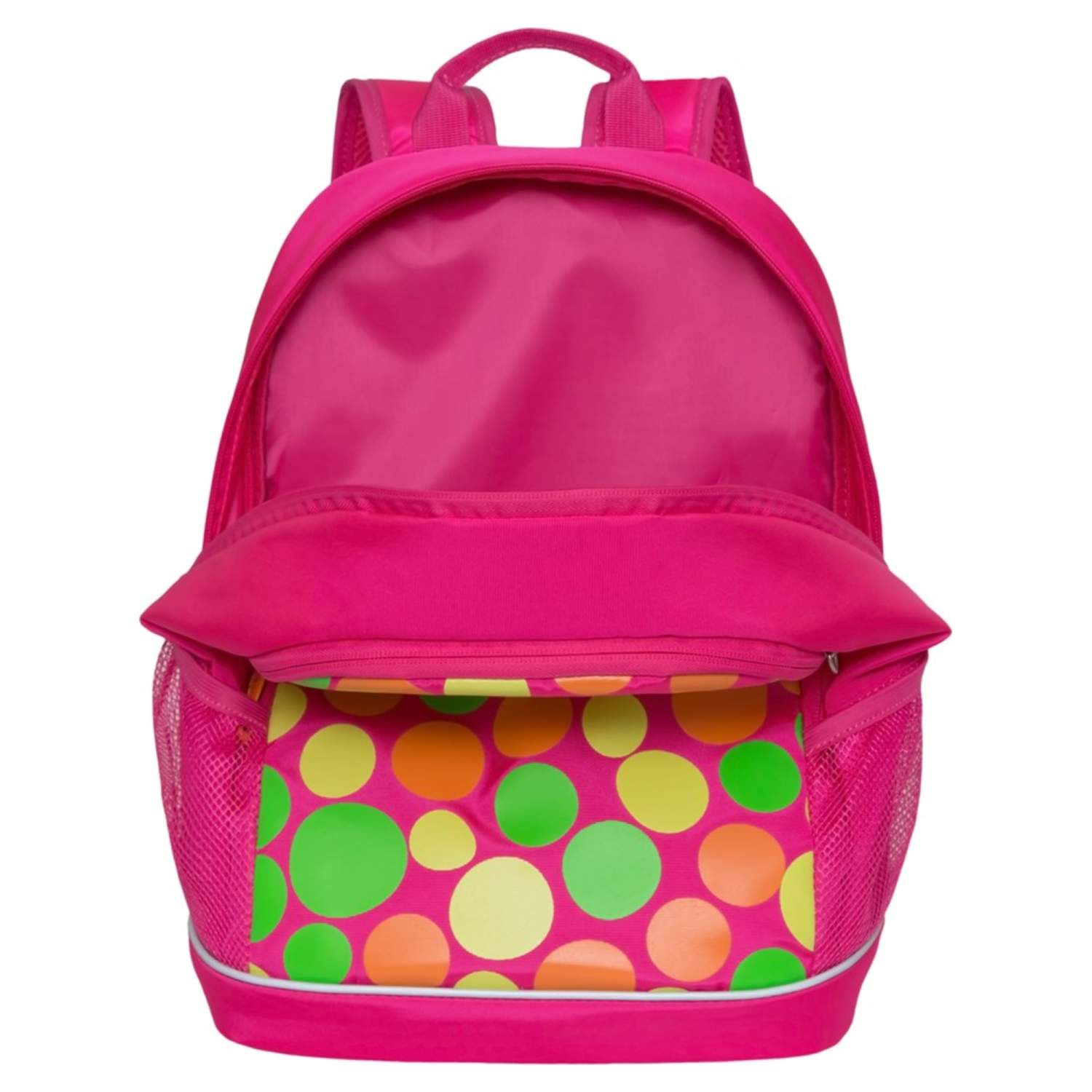 Рюкзак школьный Grizzly ярко-розовый, цвет зеленый - фото 4