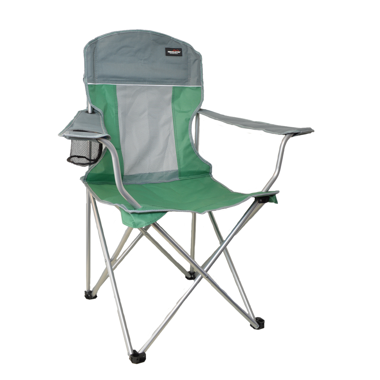Кресло для кемпинга с держателем для бутылок Koopman camping, цвет серебряный - фото 2