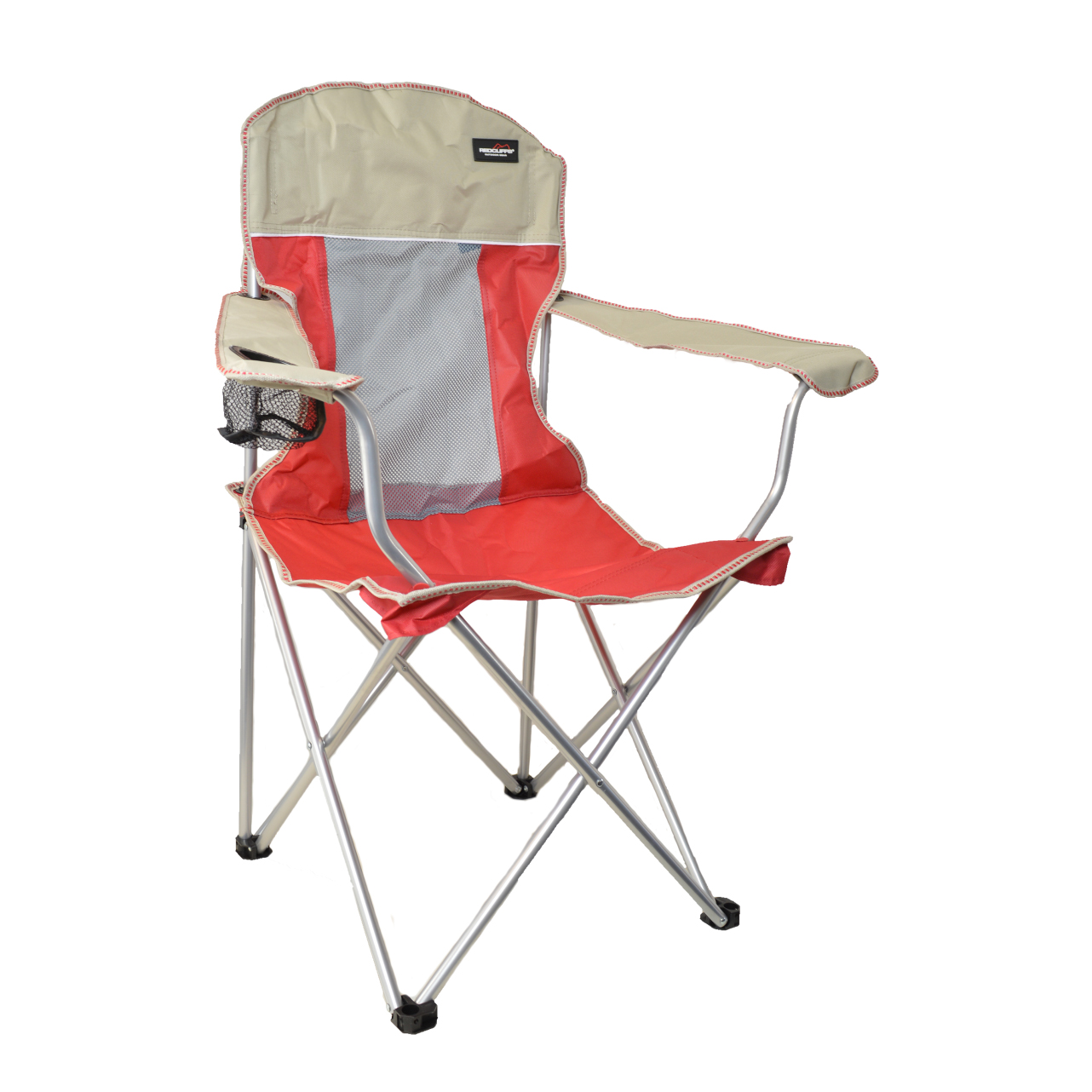 Кресло для кемпинга с держателем для бутылок Koopman camping, цвет серебряный - фото 3
