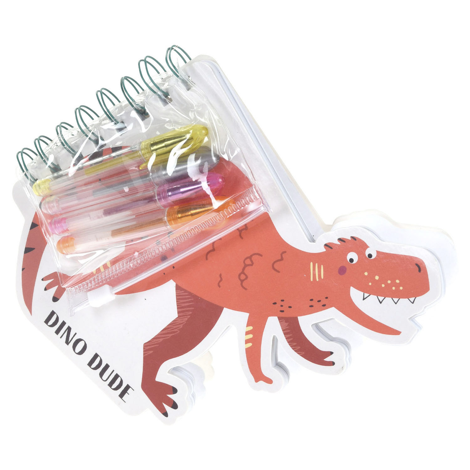 Блокнот Koopman Динозавр с гелевыми ручками, цвет в ассортименте - фото 3