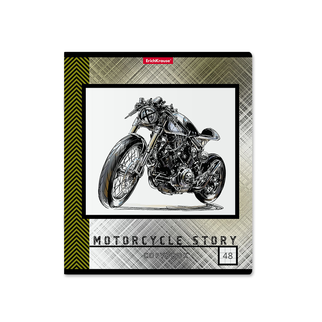 Тетрадь ErichKrause Motorcycle Story, 48 листов, линейка, голография, цвет в ассортименте - фото 3