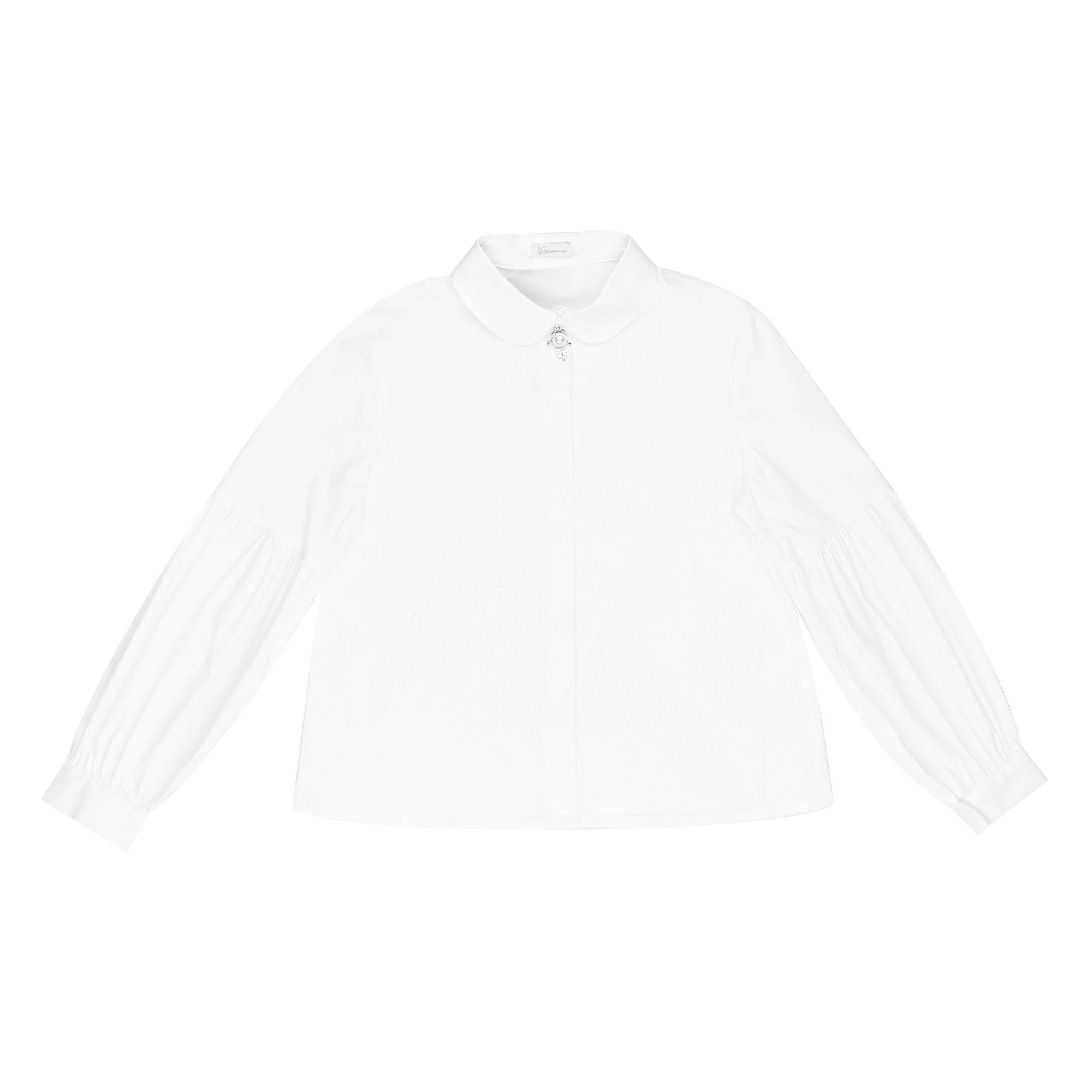 Блузка школьная КАРАМЕЛЛИ О74161 белая 122, цвет белый, размер 122 - фото 1