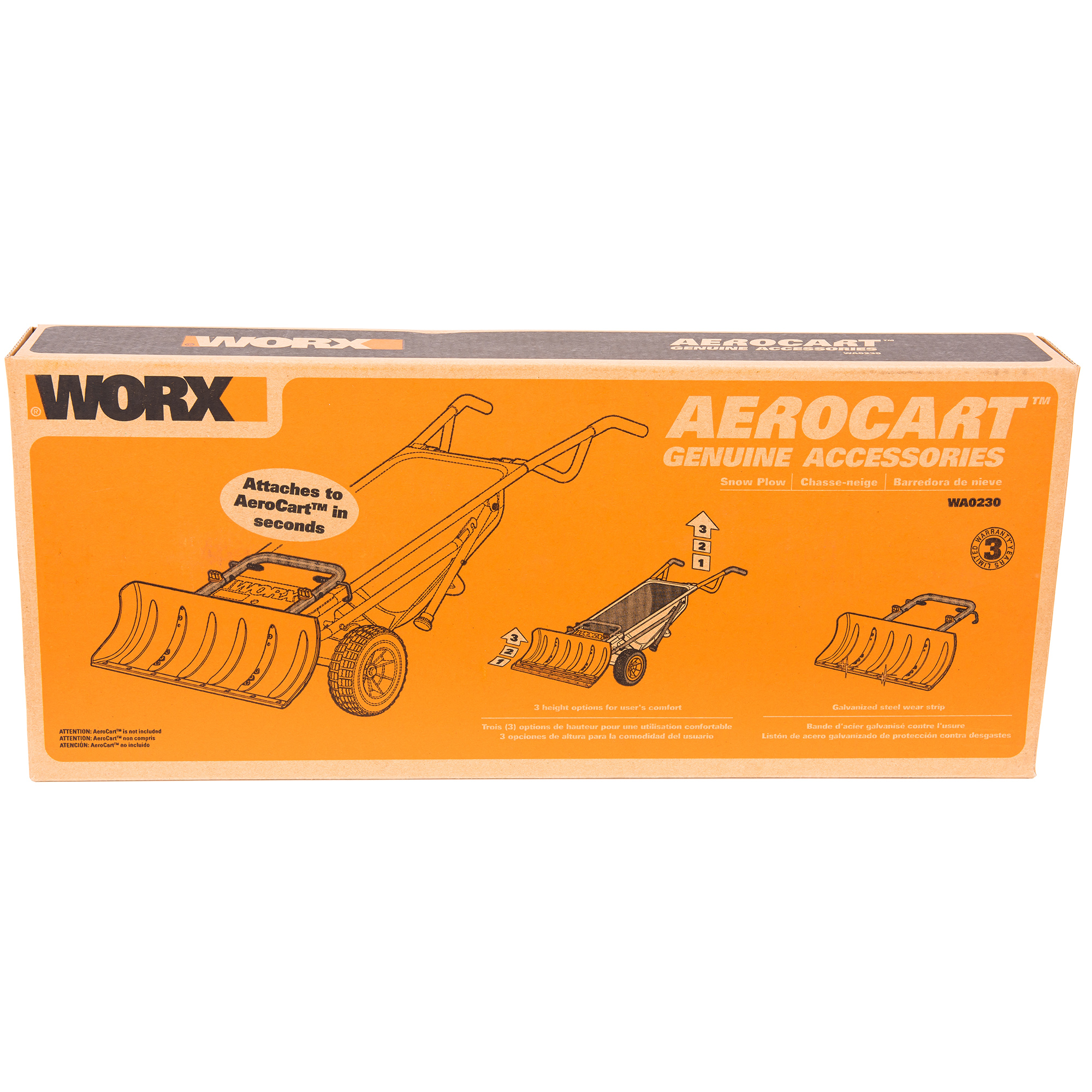 фото Насадка отвал worx aerocart для садовой тележки