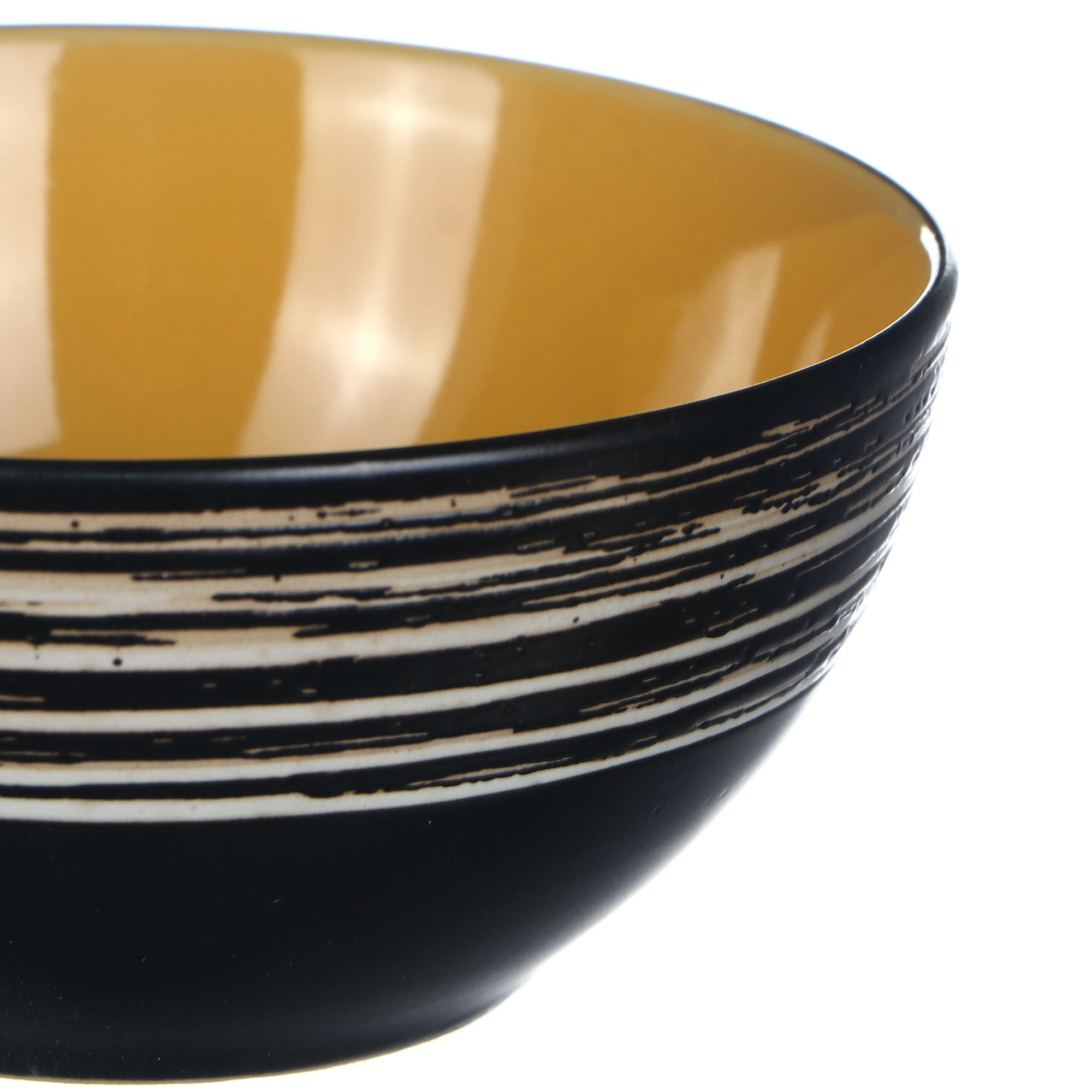 Набор столовый Thomson Pottery Tahiti yellow 16 предметов, цвет черный - фото 6