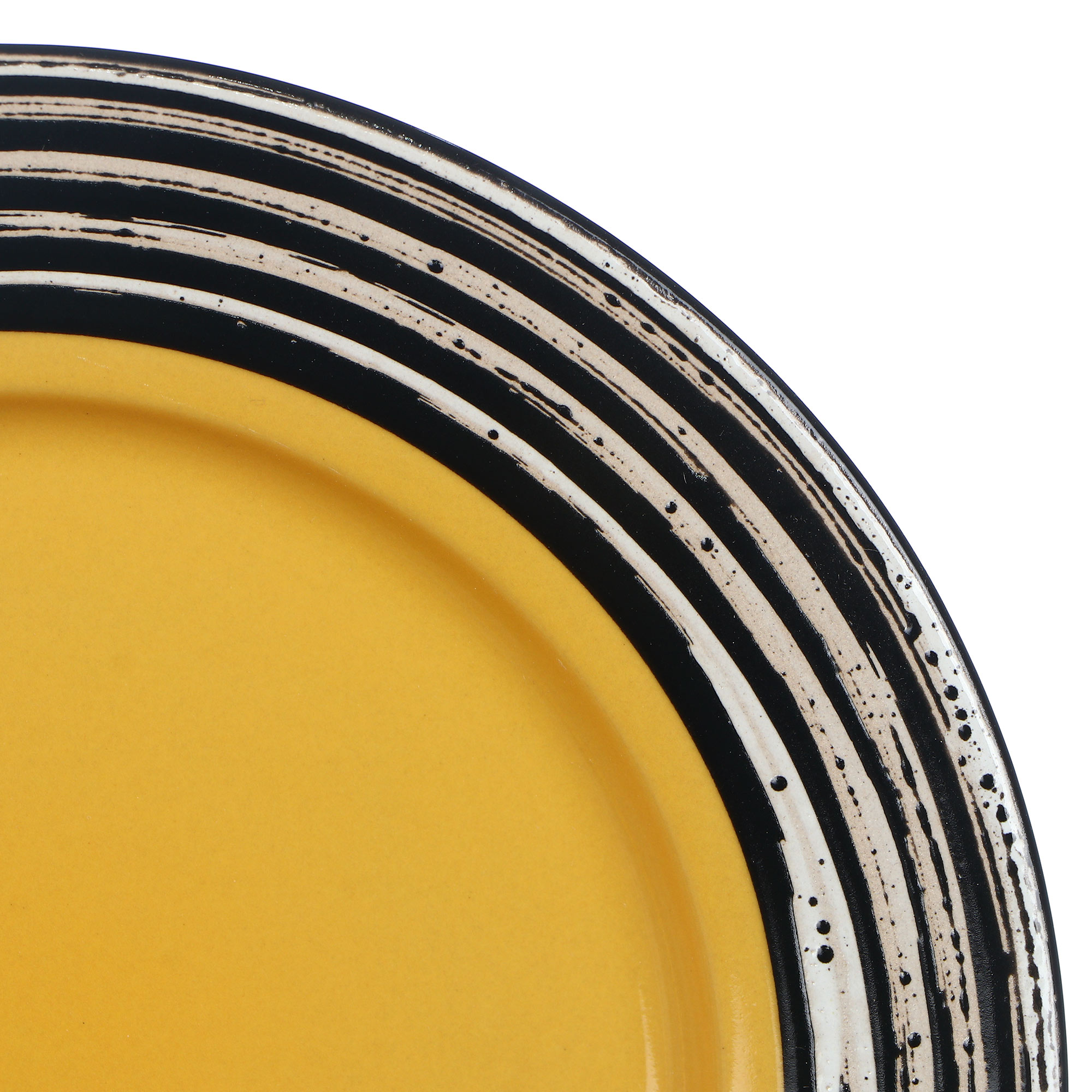 Набор столовый Thomson Pottery Tahiti yellow 16 предметов, цвет черный - фото 9