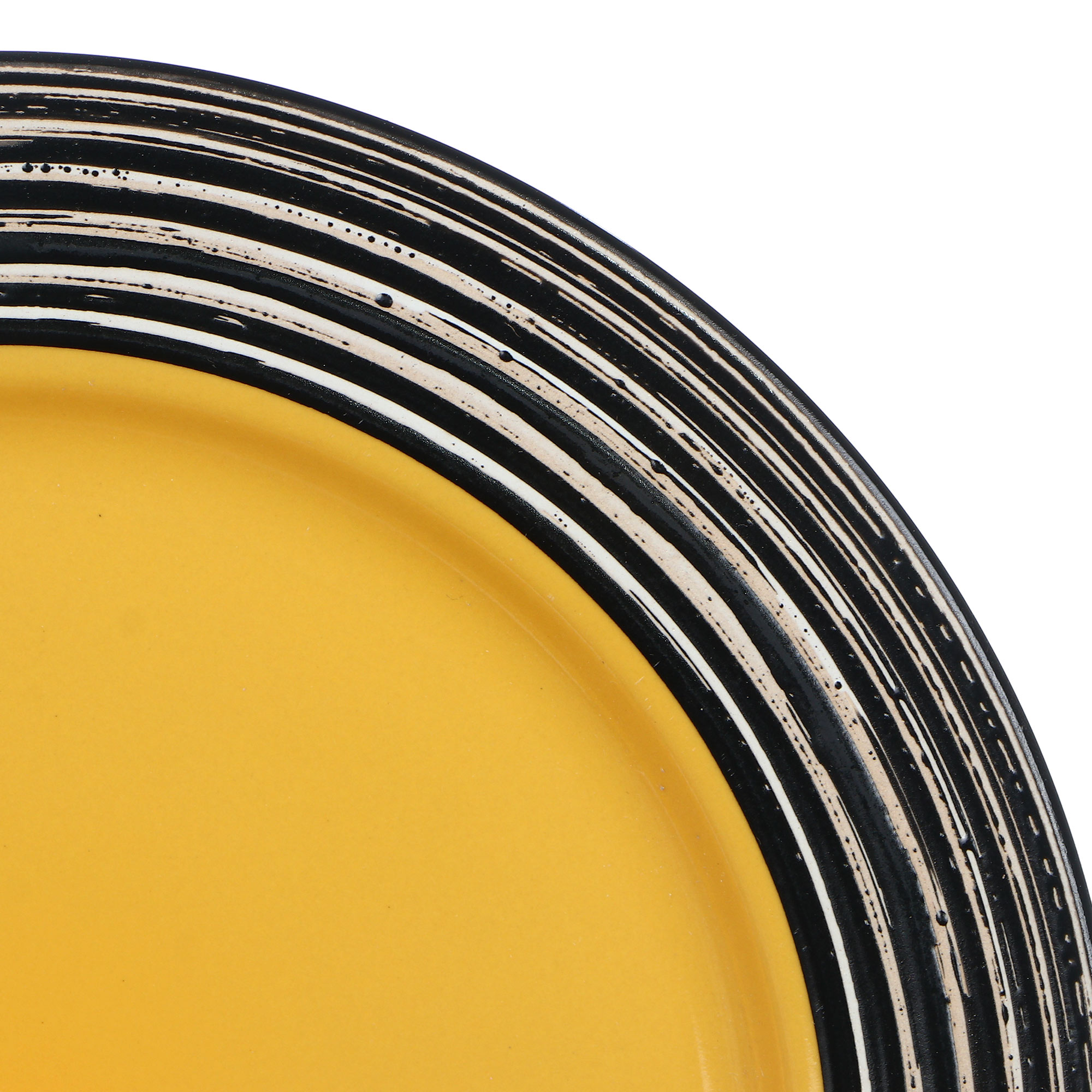 Набор столовый Thomson Pottery Tahiti yellow 16 предметов, цвет черный - фото 11