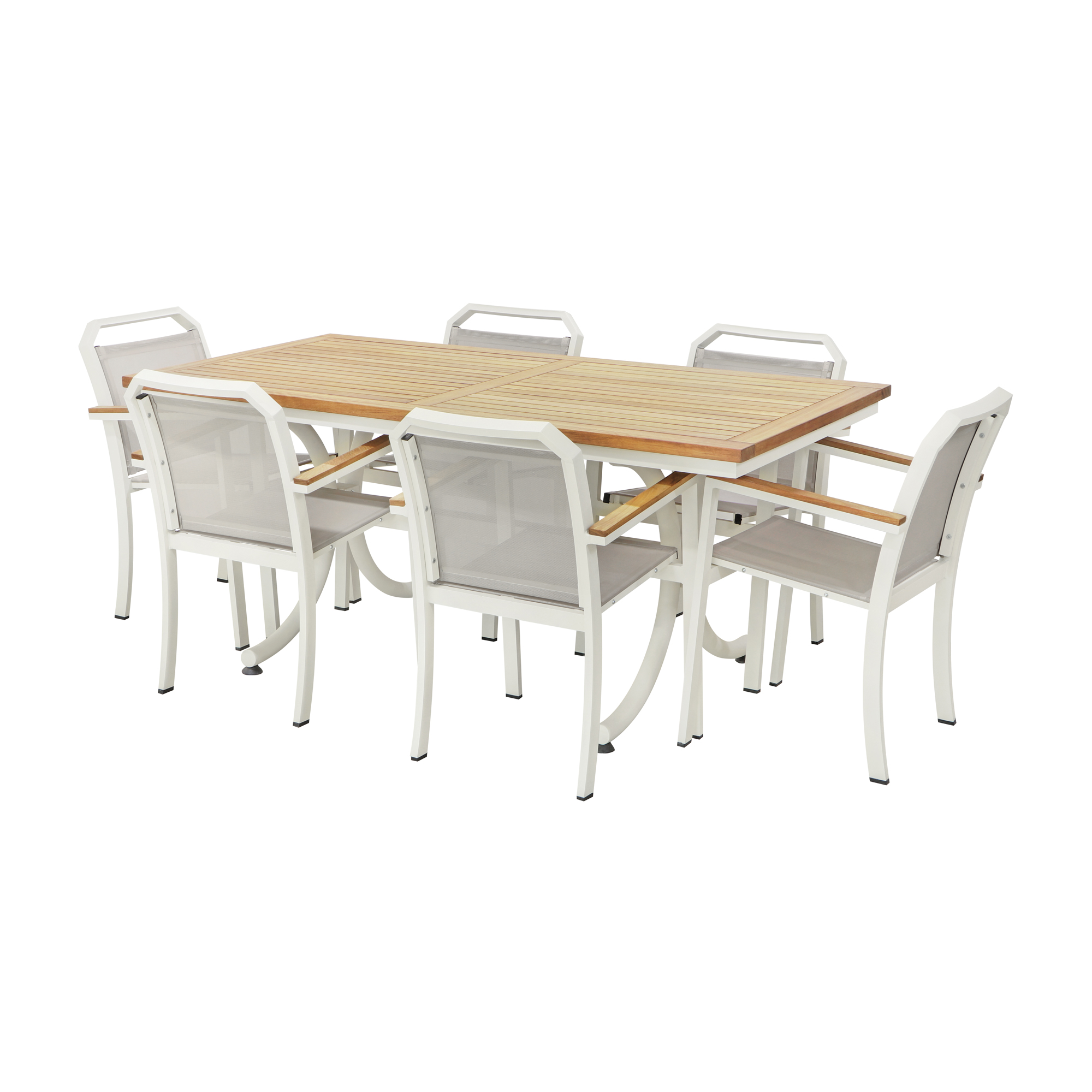 Комплект мебели Erinoz стол+6 кресел, цвет белый, размер 48х40х90 - фото 1