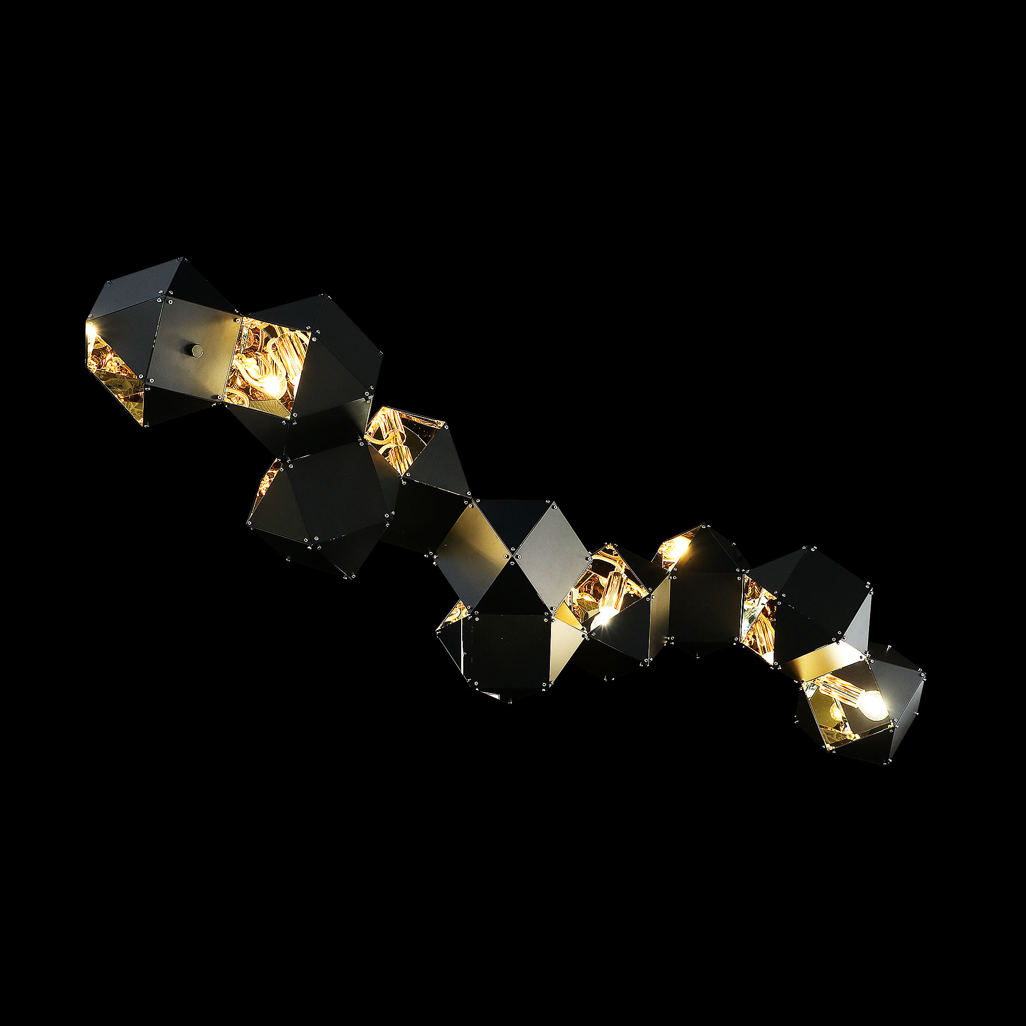 Светильник потолочный Wisdandun p60603l/10 черный золотой