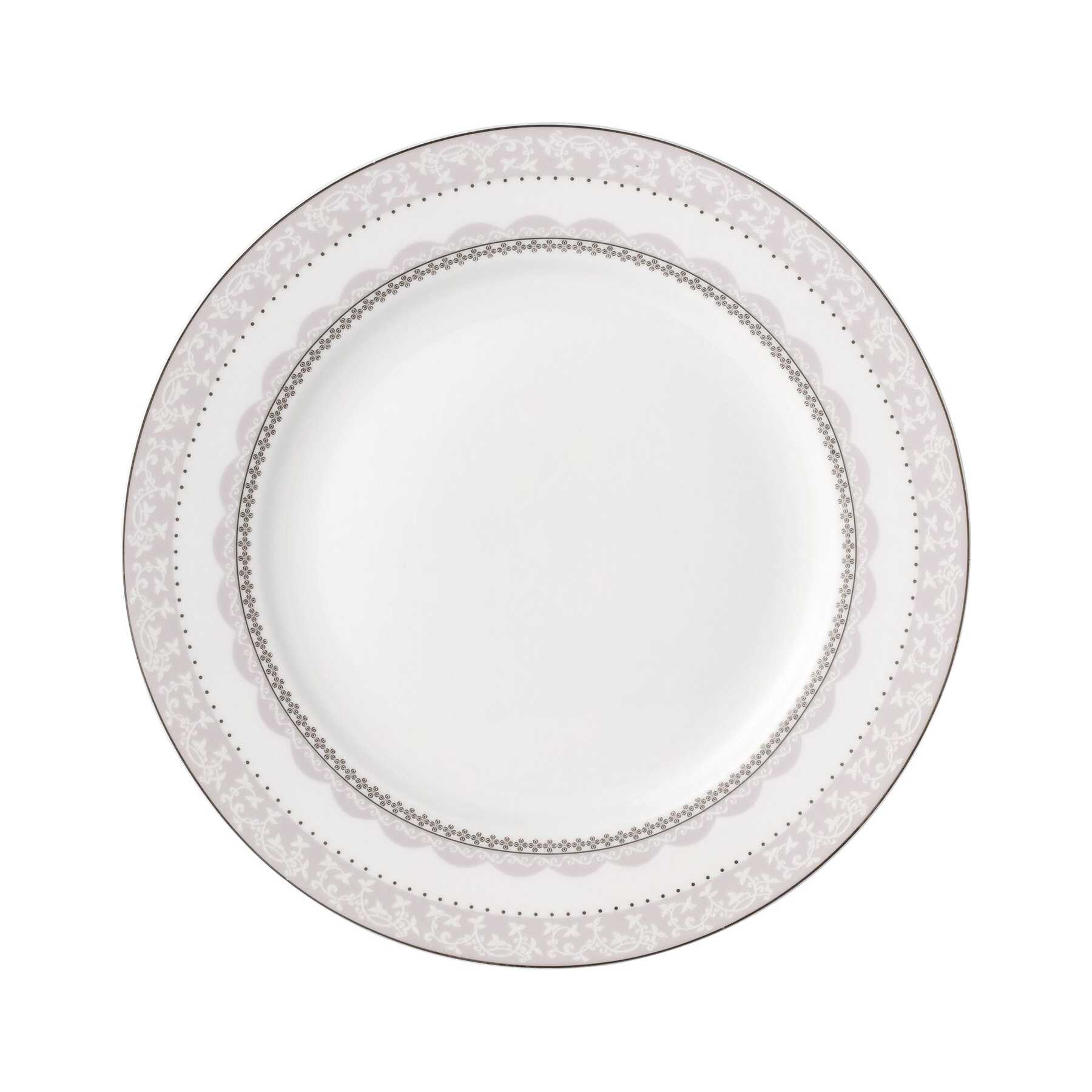 Тарелка десертная Milvis Нежность серебро 19 см