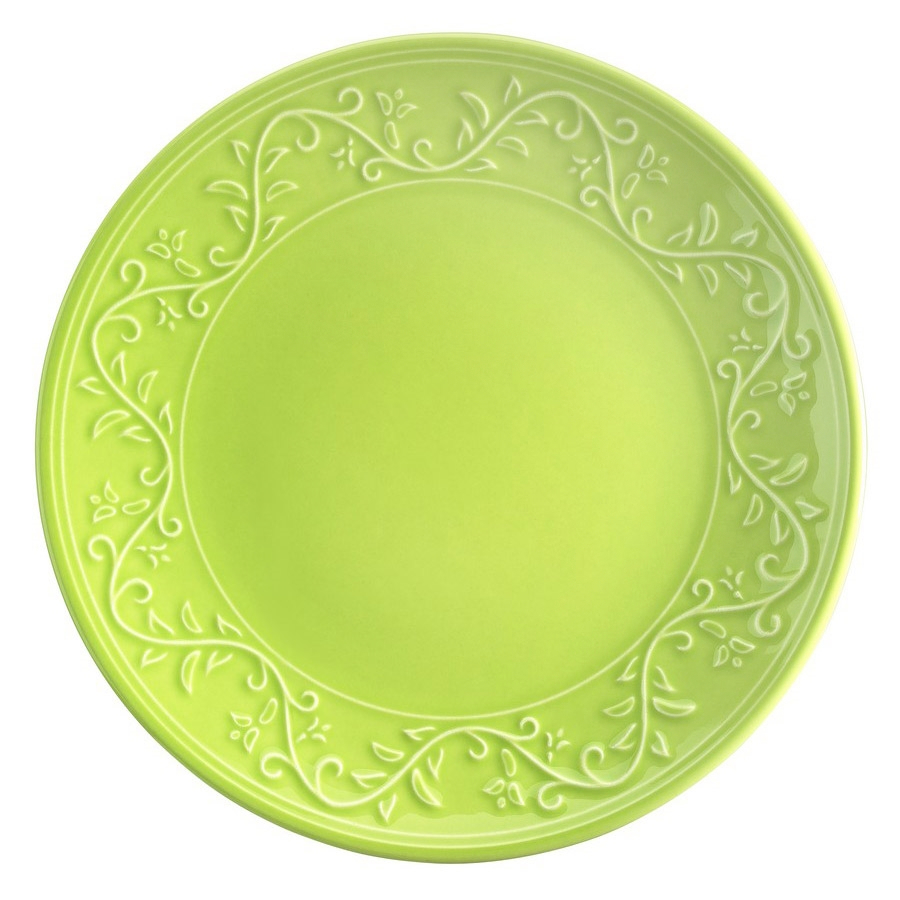 Тарелка мелкая Kutahya porselen Ivy зеленый 20 см - фото 1