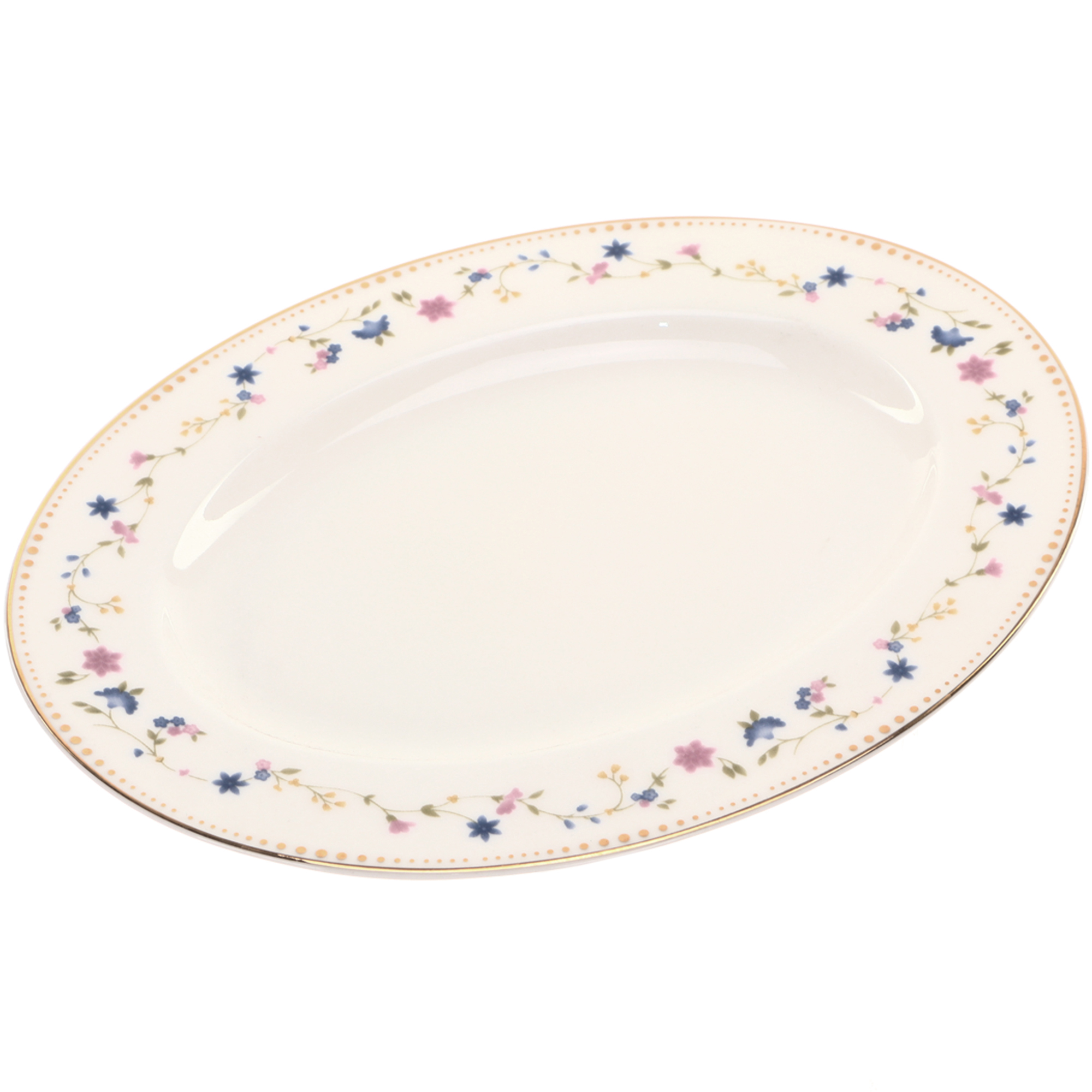 

Блюдо овальное Kutahya porselen Kalipso 24 см, декор 25137, Белый;синий;розовый