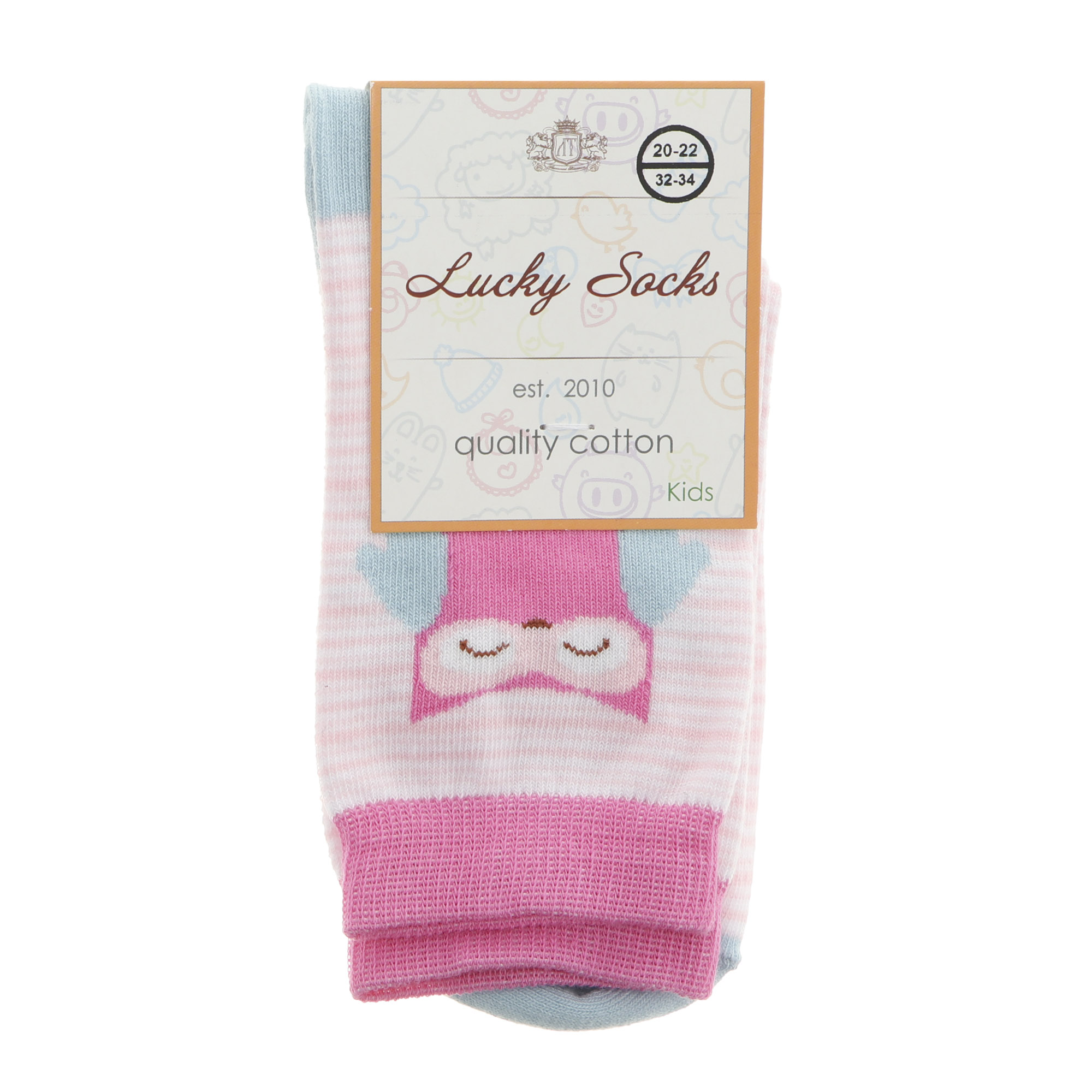 Носки детские с рисунком Lucky Socks 1 пара 20/22, цвет розовый, размер 20/22 - фото 1