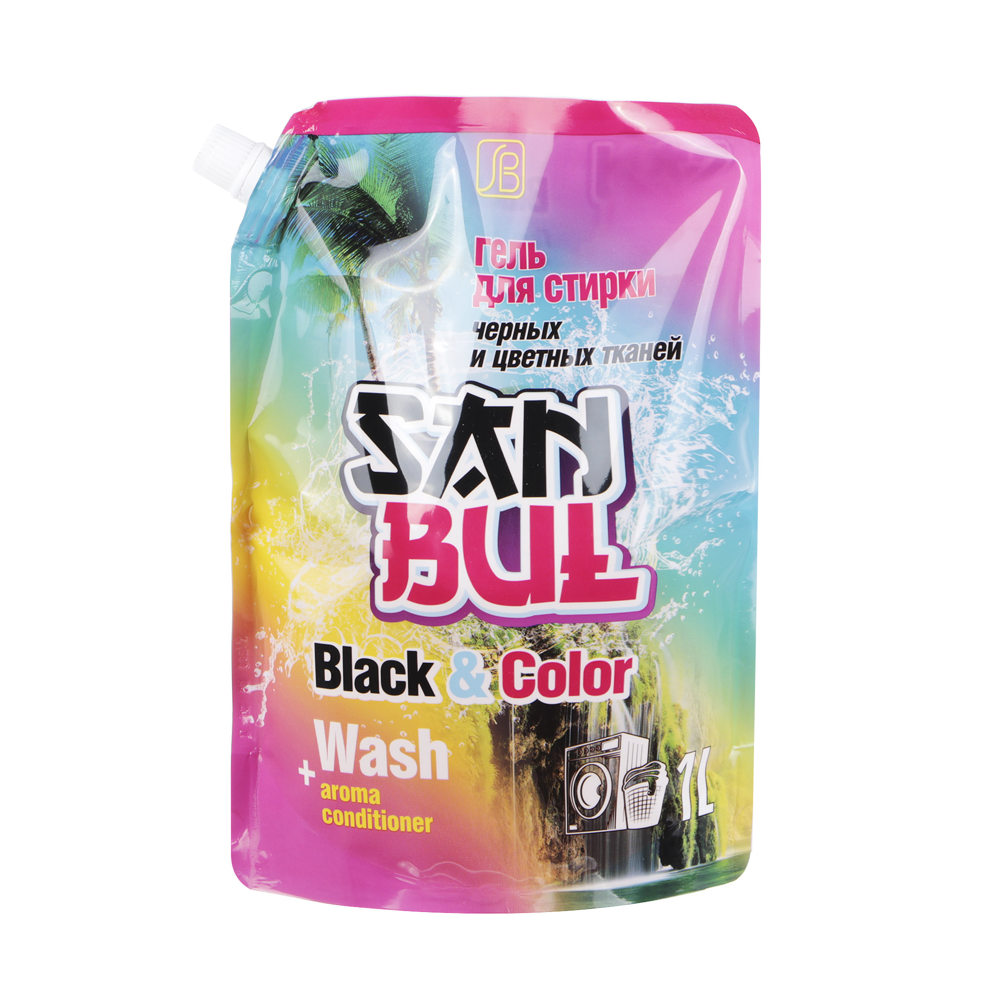 фото Гель для стирки черных и цветных тканей sanbul black&color 1 л