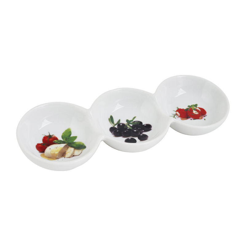 фото Менажница для закусок koopman фарфор 24х8 см koopman tableware