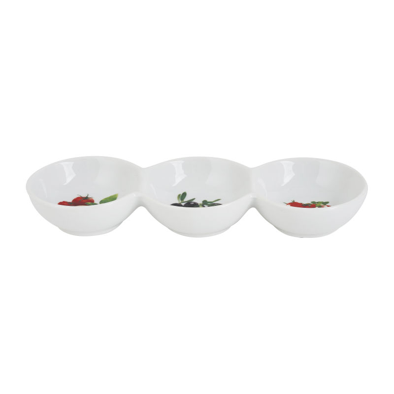 фото Менажница для закусок koopman фарфор 24х8 см koopman tableware