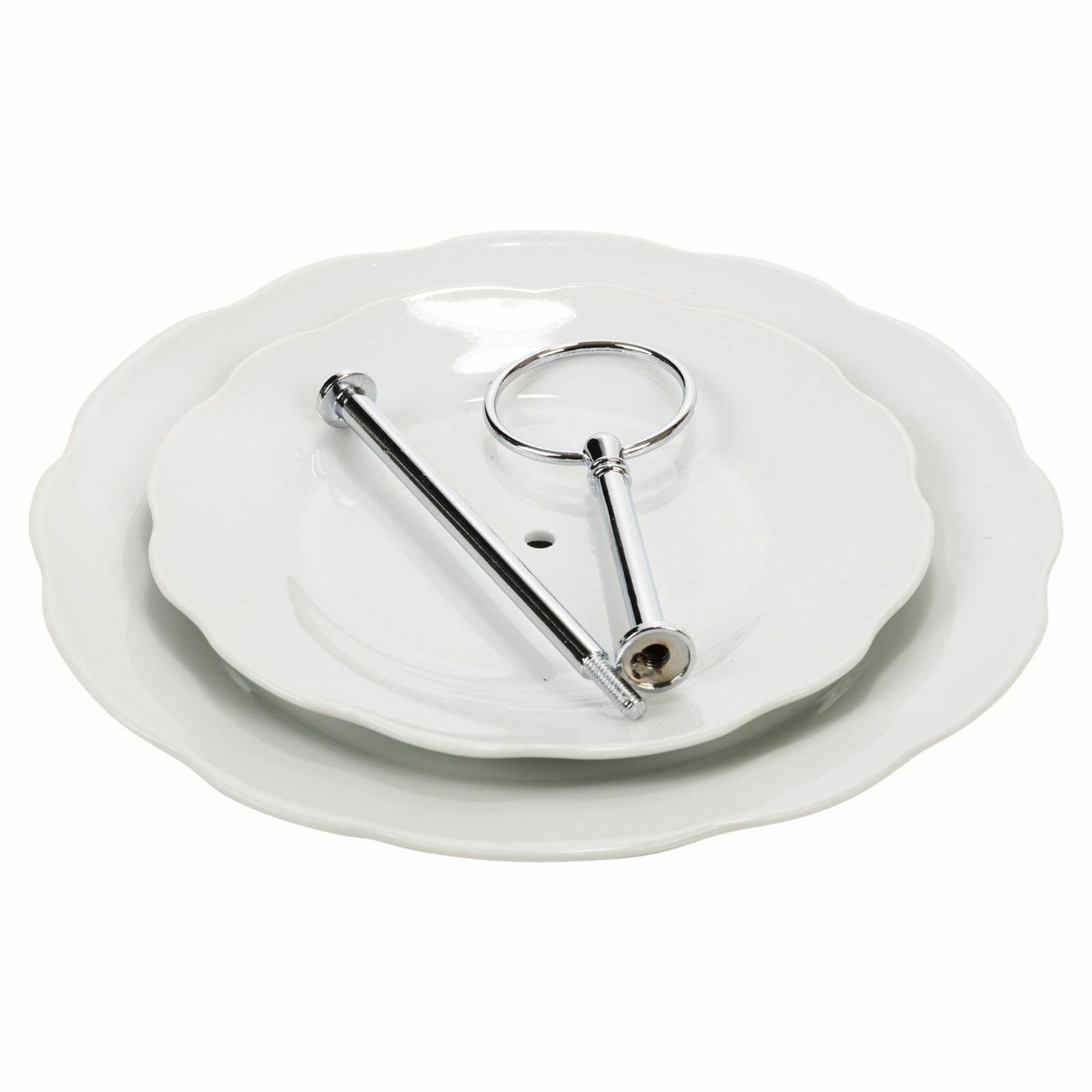 Блюдо 2-х ярусное Koopman tableware 24 см, цвет белый - фото 2