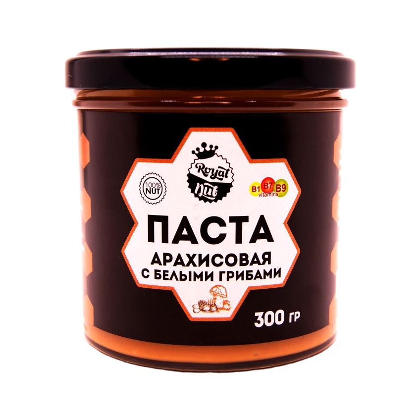 

Арахисовая паста Royal nut с белыми грибами 300 г