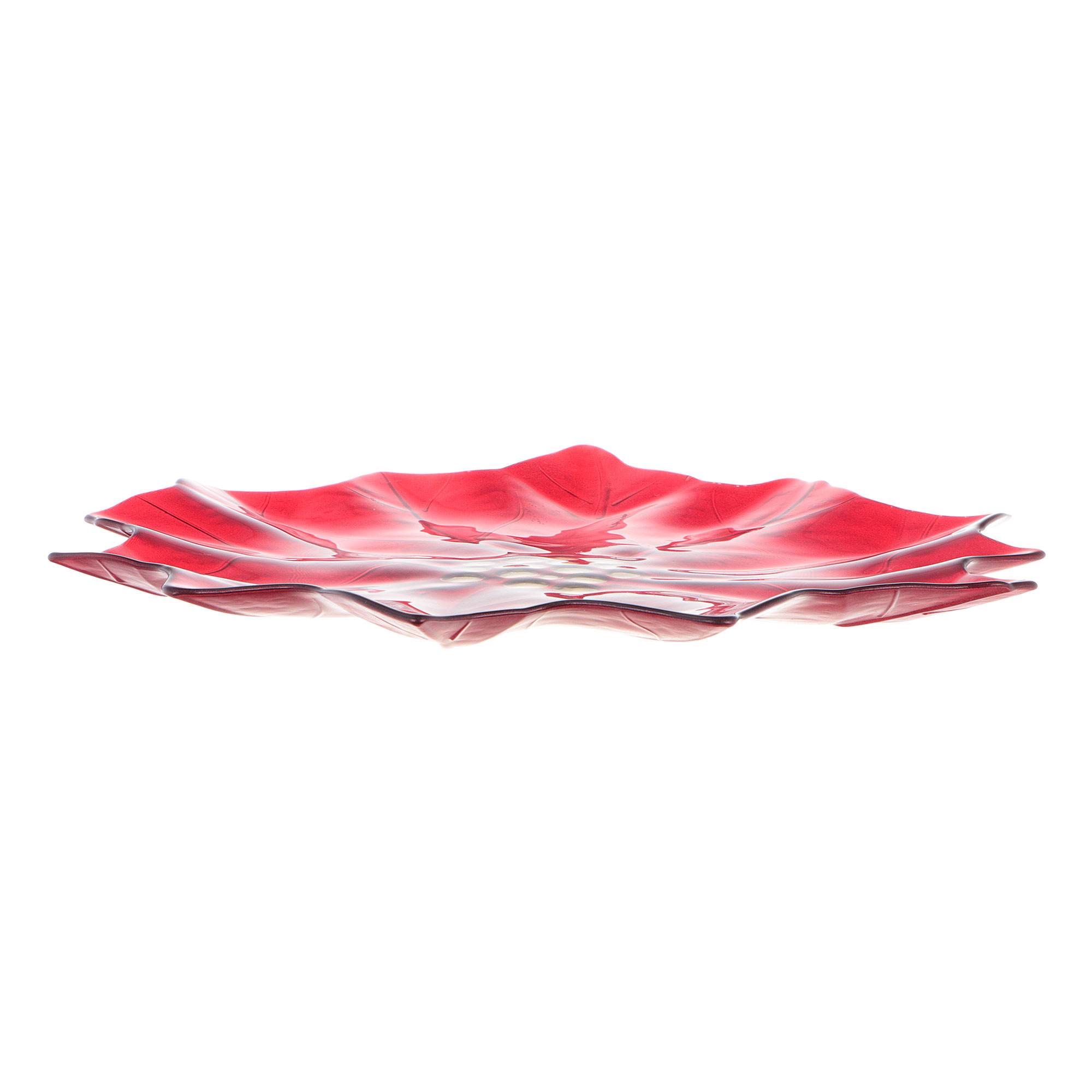 Блюдо ArdaCam Poinsettia 37 см бордо, цвет бордовый - фото 2