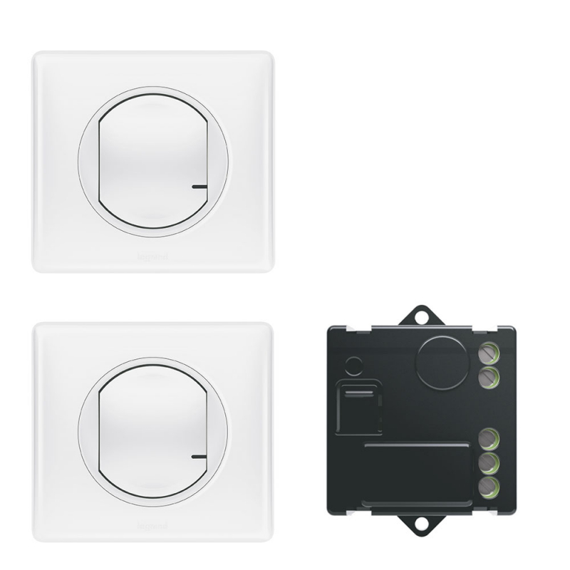 

Пакет для управления освещением c 2-х мест Legrand Celiane with NETATMO, Белый/белый глянец